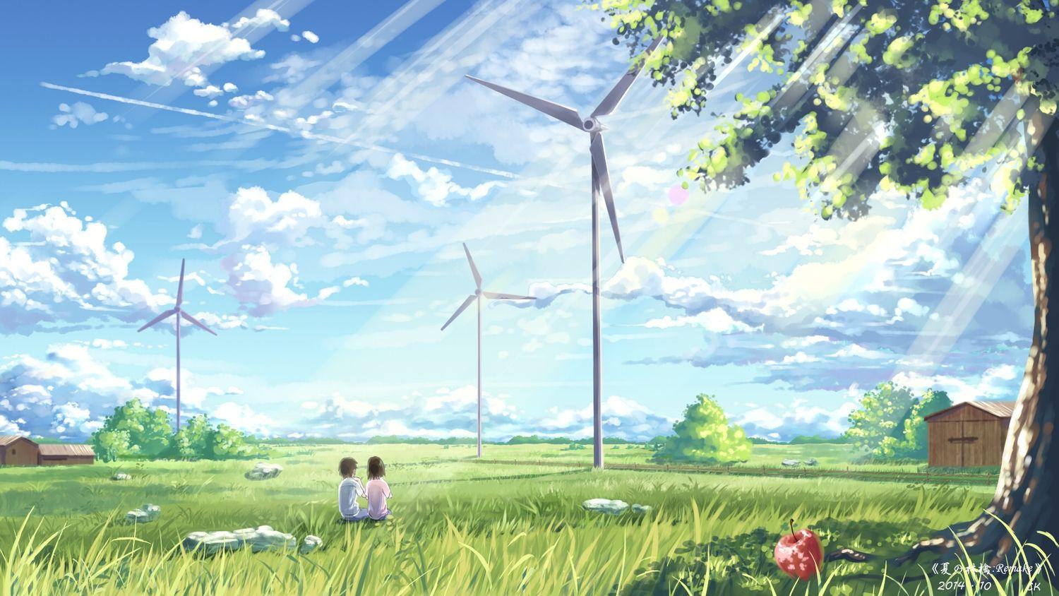 Anime Grass Scenery Wallpapers - Wallpaper Cave