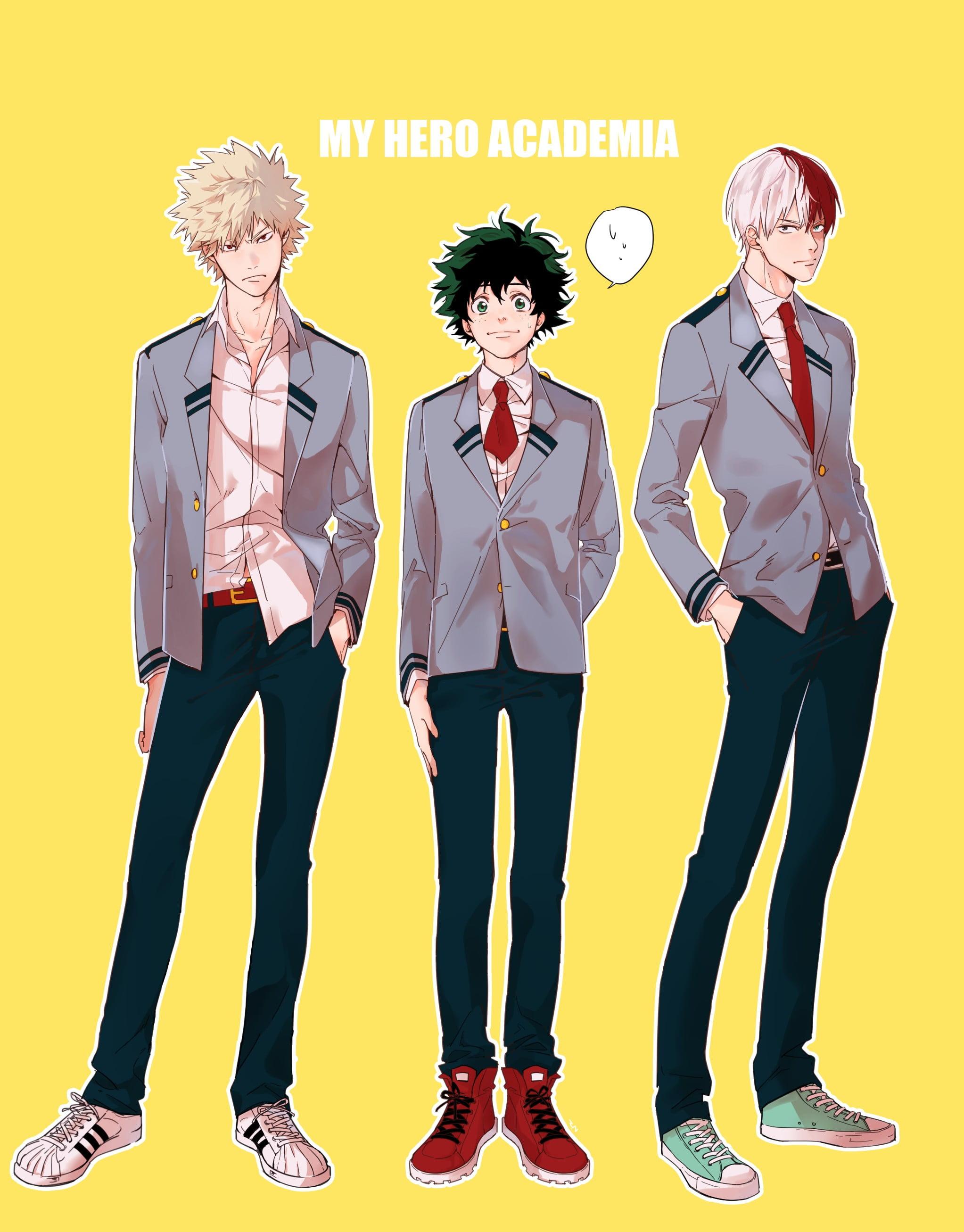 Anime boy in black dress shirt HD wallpaper
