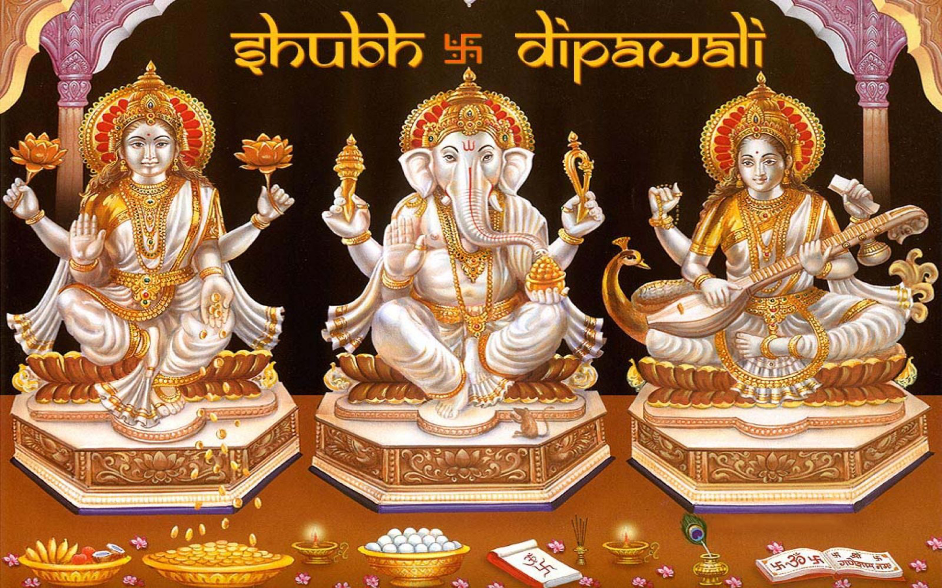 Lord Ganesha Gold Color 4k Uhd Wallpaper For Mobile Phones