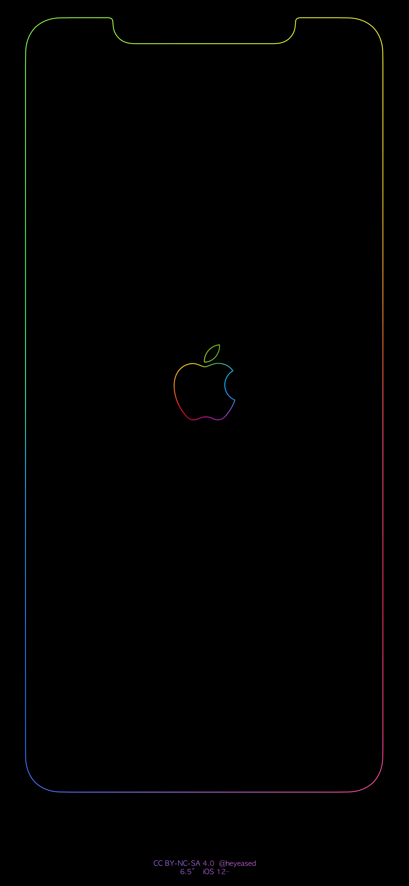 XS Max rainbow border & apple logo