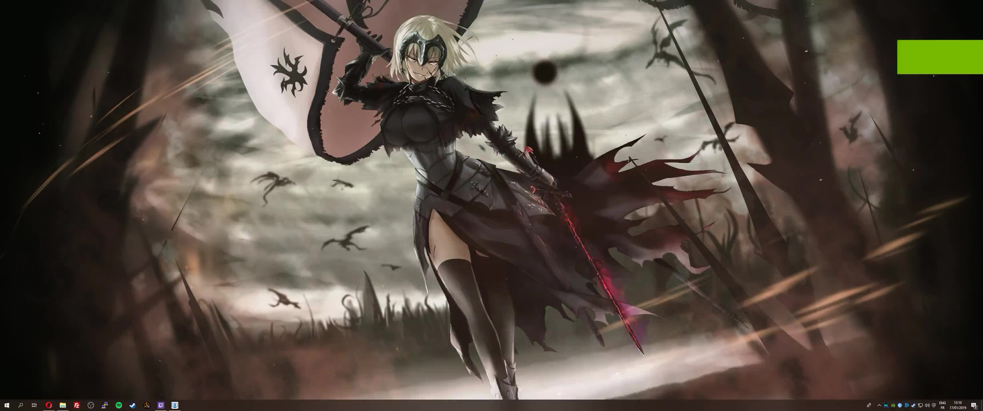 Wallpaper Engine Jeanne D'Arc (alter) - [Fate / Grand Order] GIF