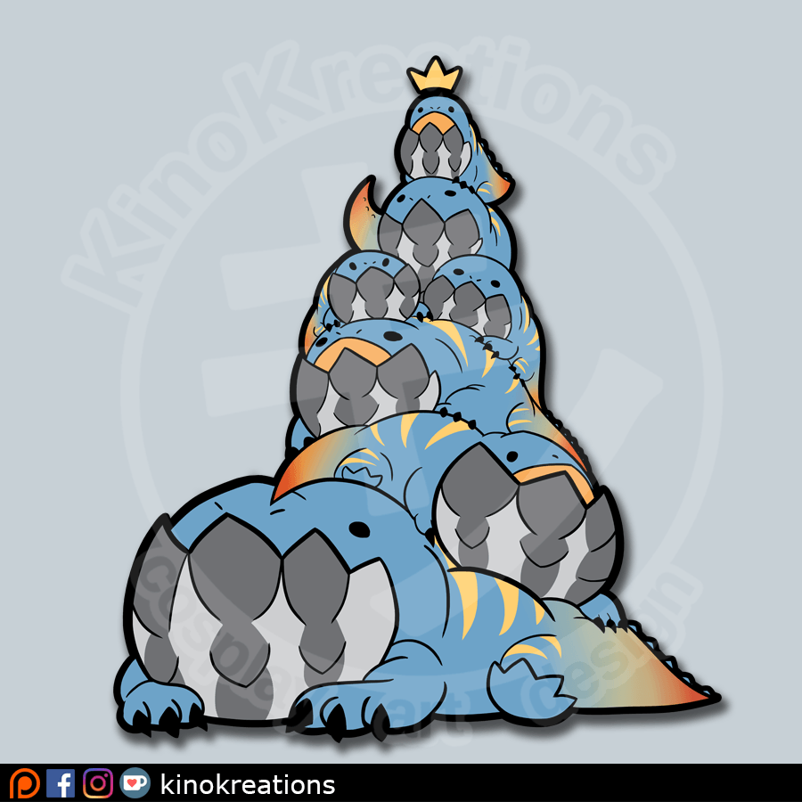 Made a full color version of my Stack of Dodogama doodle! Happy
