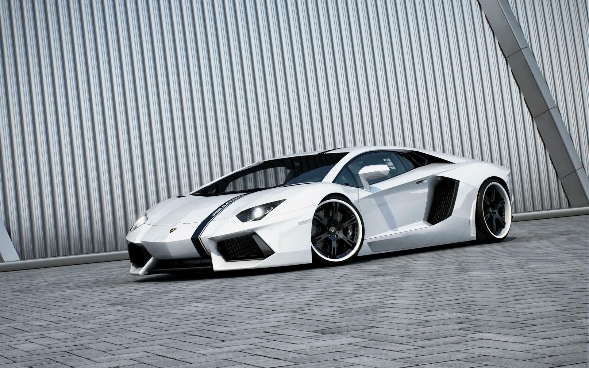 Wheels White Lamborghini Aventador Wallpaper and Free