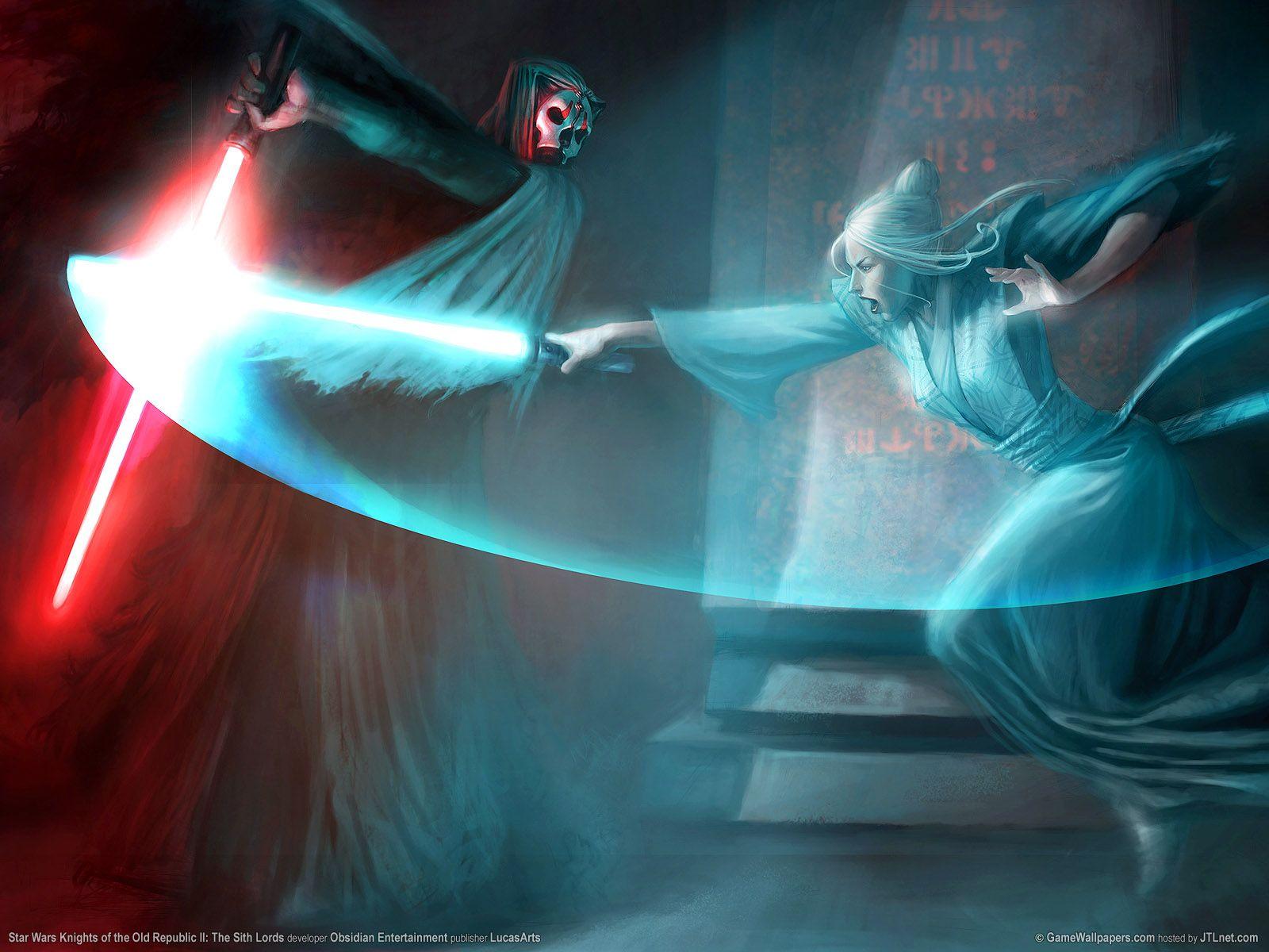 Jedi VS Sith lord. Star wars the old, Star wars wallpaper