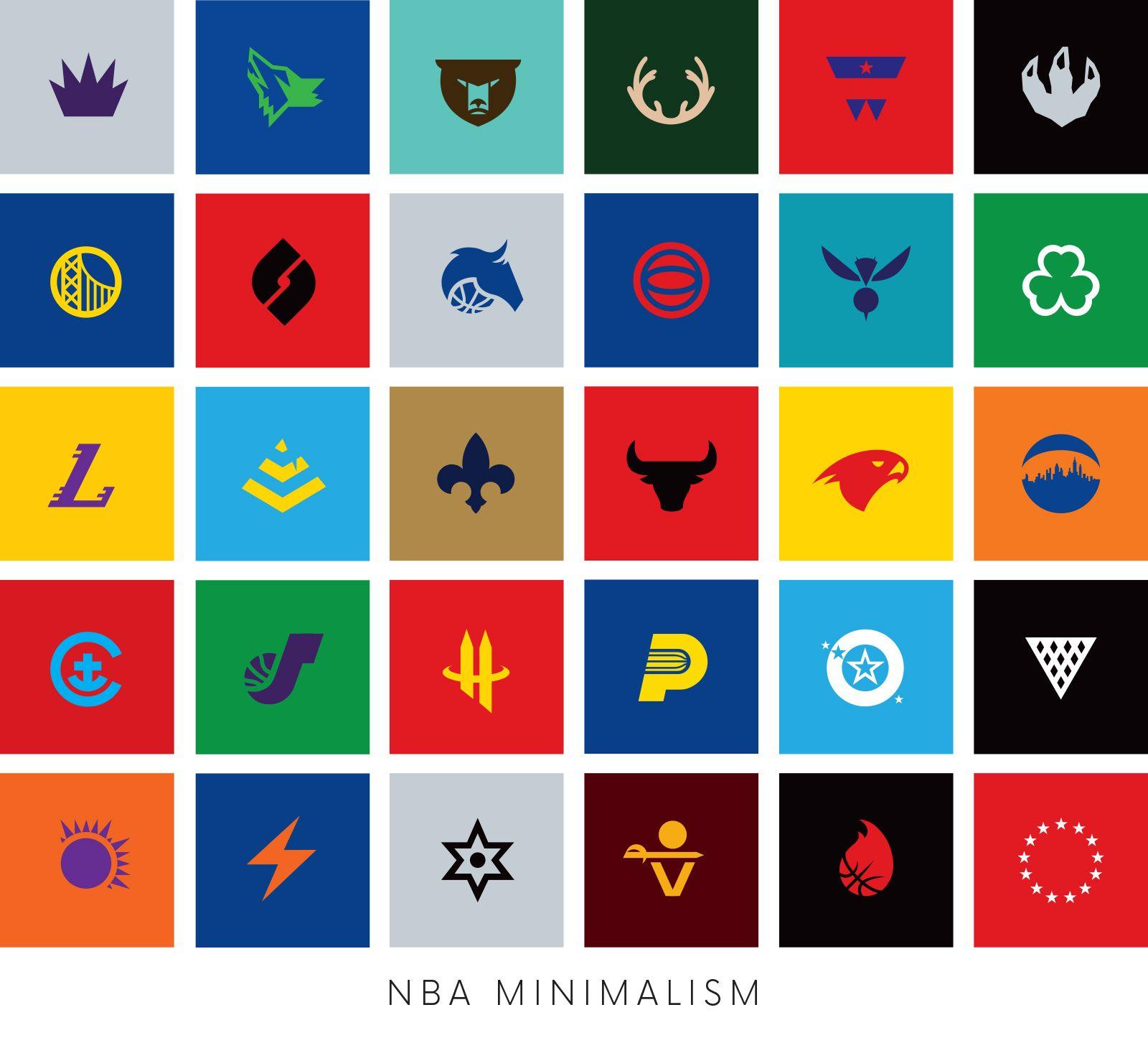 Minimalist NBA Logo Re Designs. Nba, Logos, Team Logo
