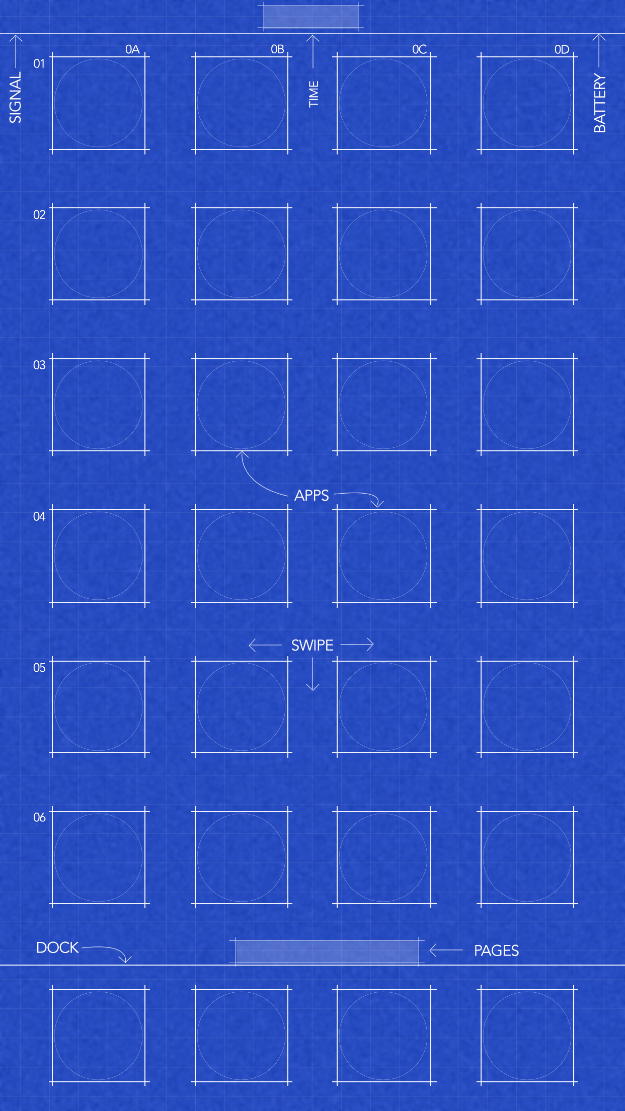 Grid and blueprint wallpaper for iPhone