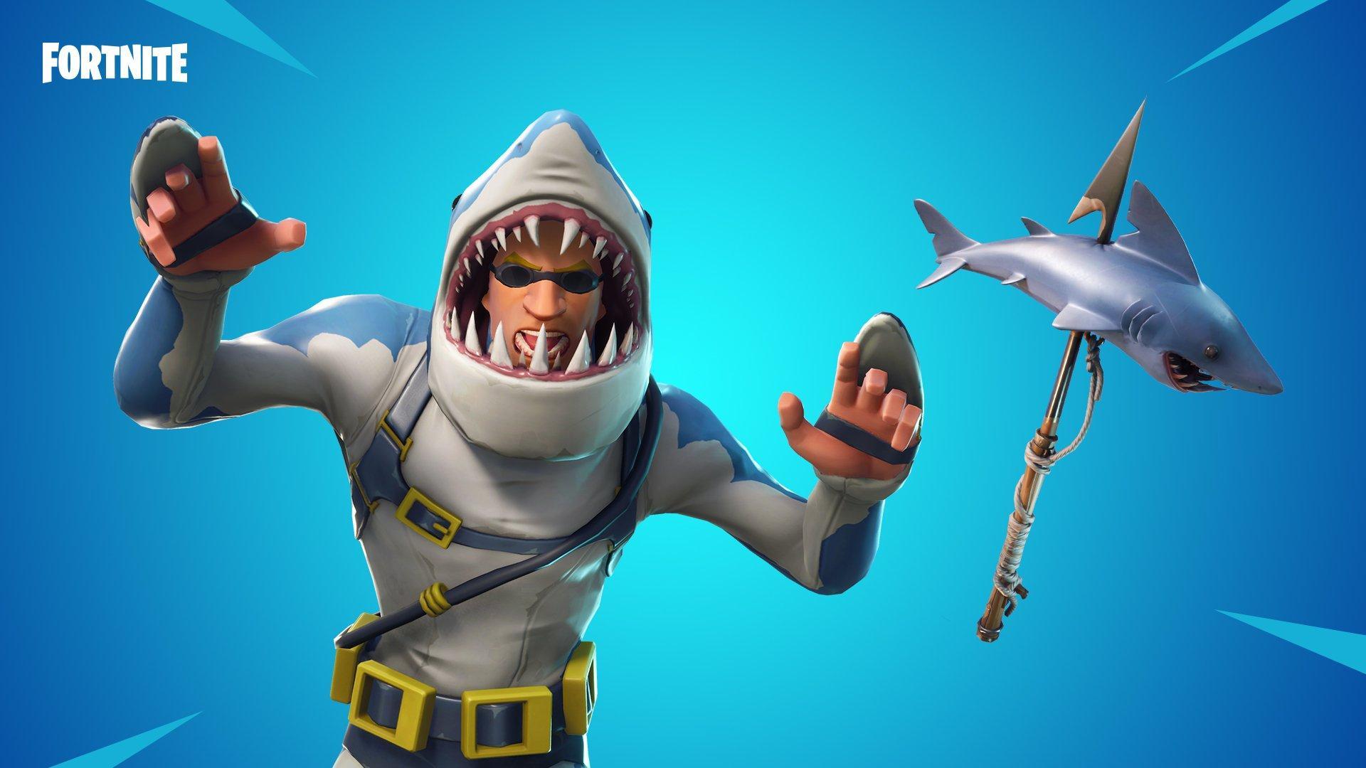 Shark Fortnite Wallpaper Free Shark Fortnite Background