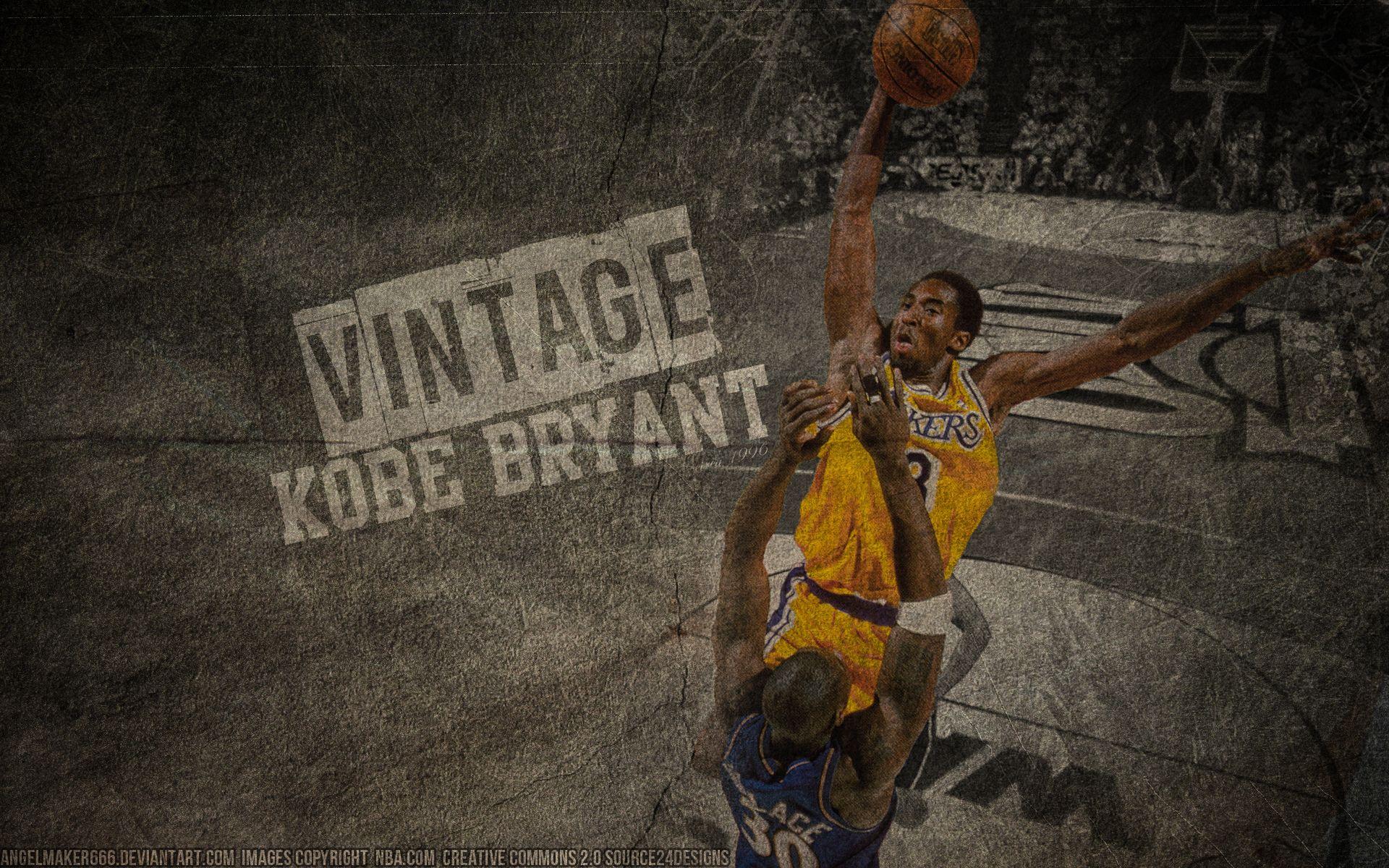 Vintage Kobe Bryant Wallpaper. Kobe bryant wallpaper, Shaq and kobe, Kobe bryant