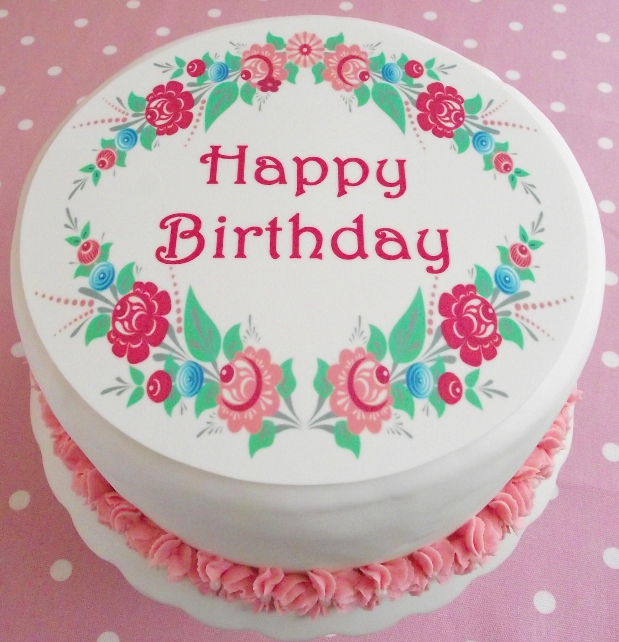 Wallpaper Happy Birthday Cake