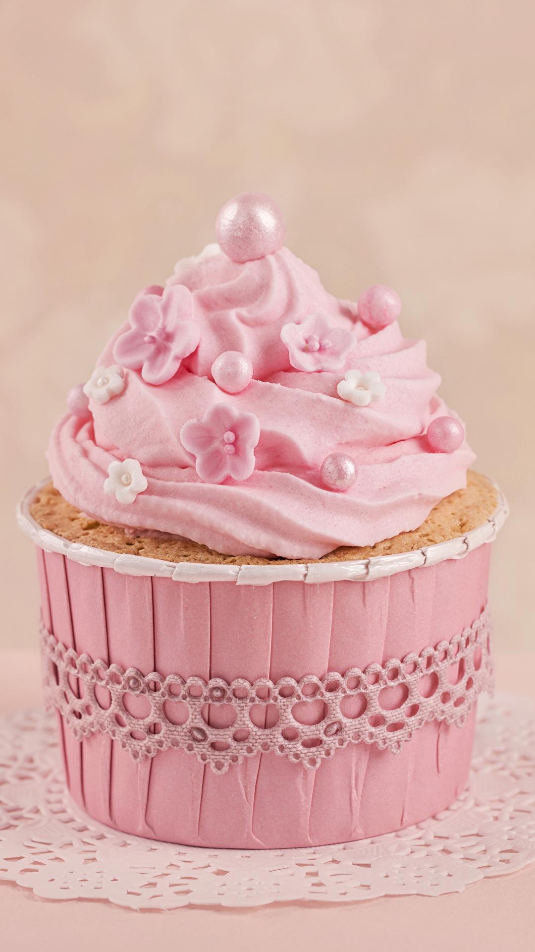 Desktop Wallpaper Pink color fairy cake Food Sweets 1080x1920