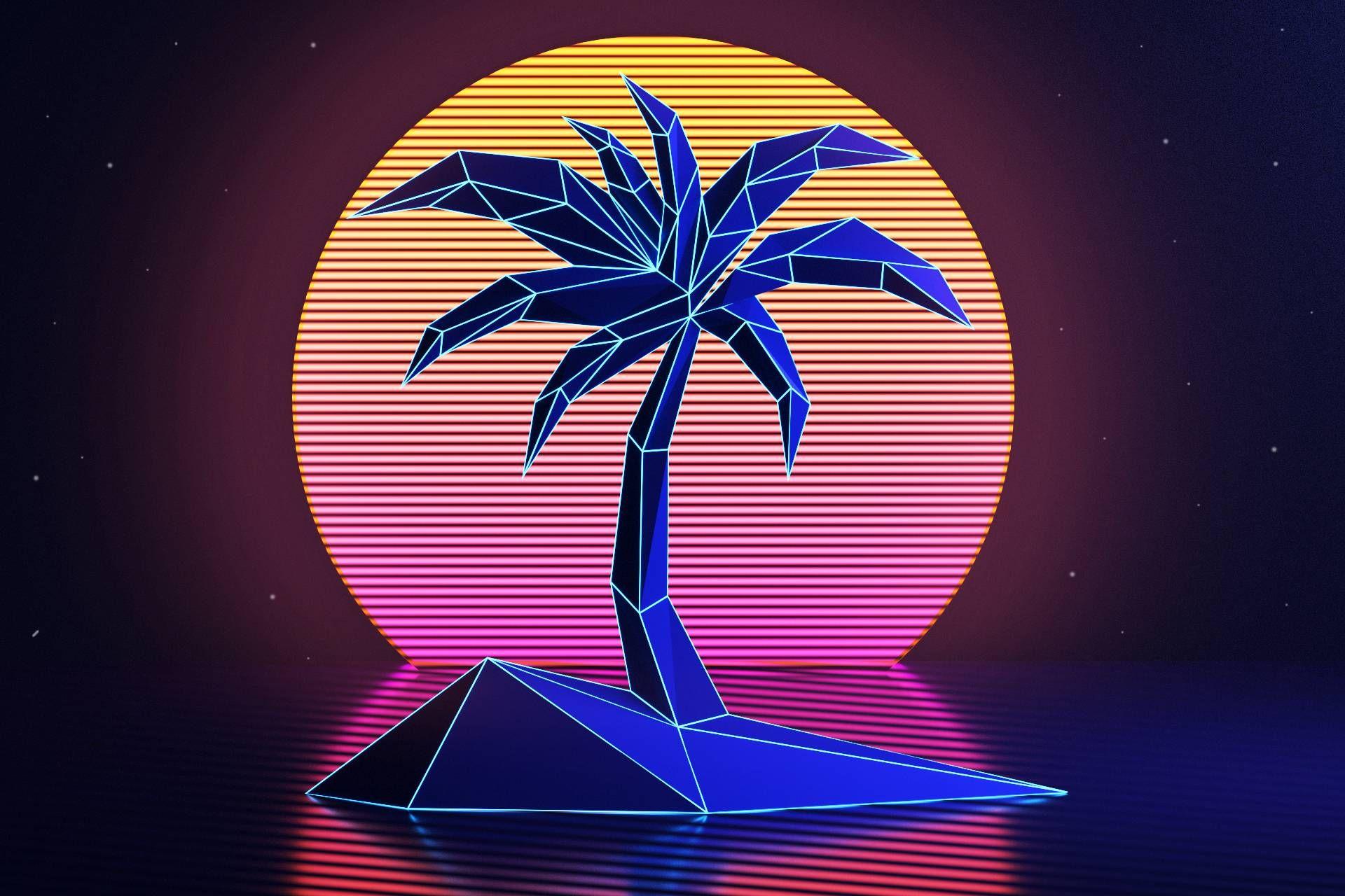 Retro Wave Palm Tree Wallpapers Wallpaper Cave 8850