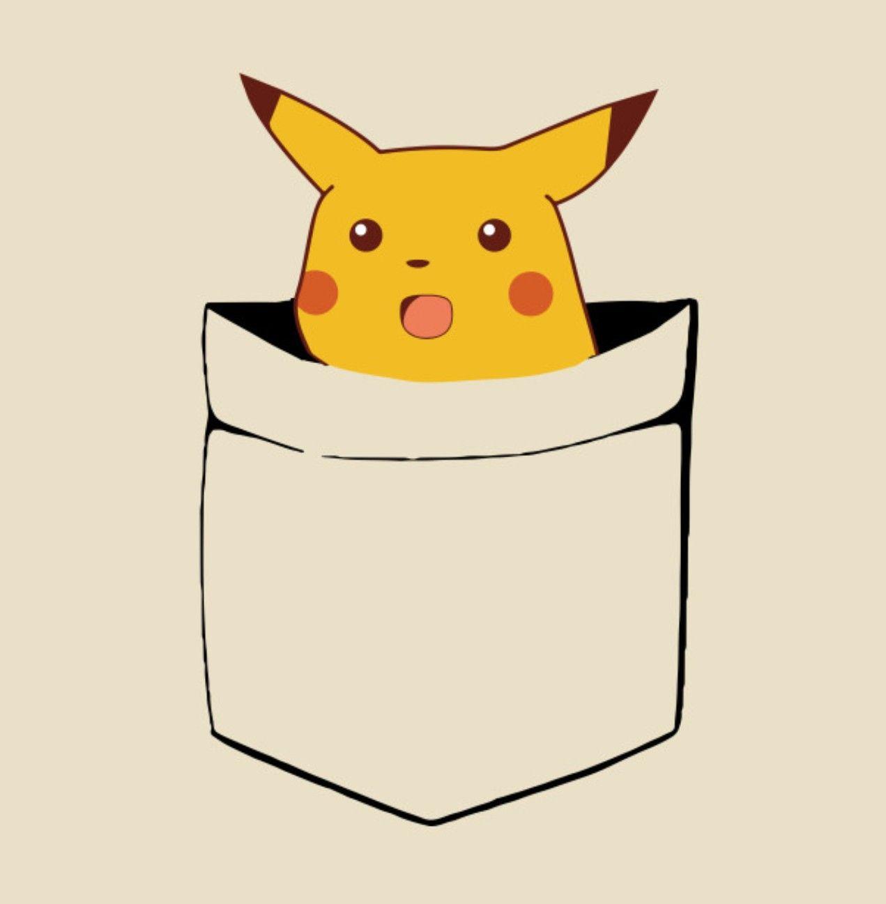 Surprised Pocket Pikachu, Pokemon. Pokemon, Pikachu