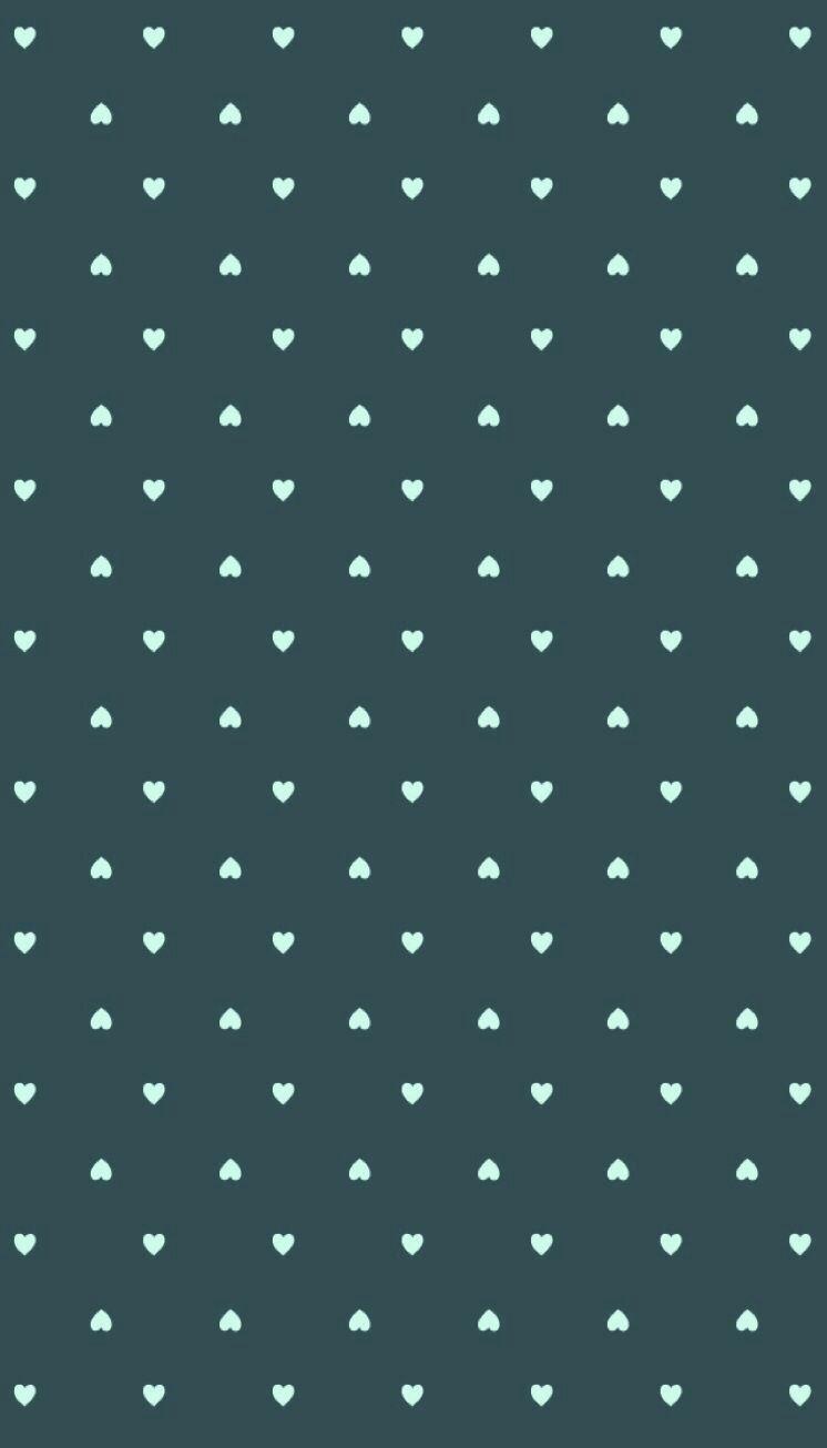 Mint green hearts iphone wallpaper background pattern