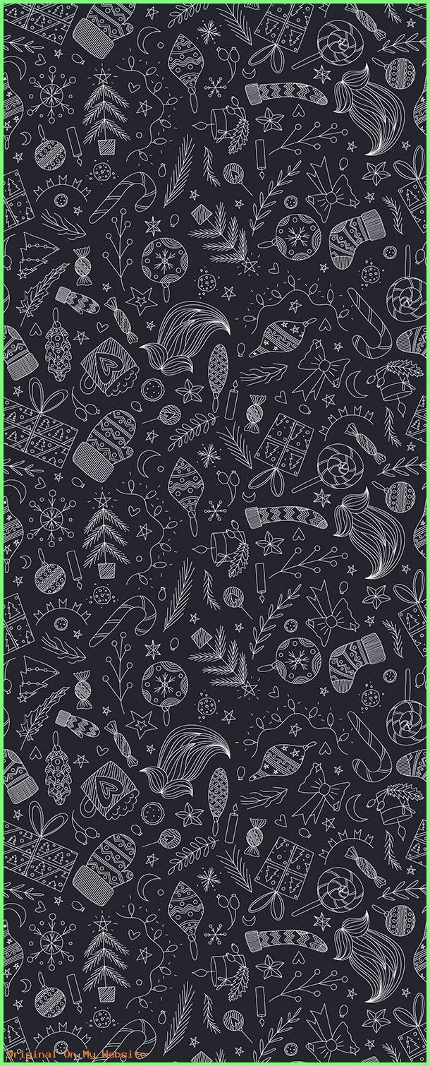 iPhone Wallpaper Dark Dark Christmas Seamless Pattern