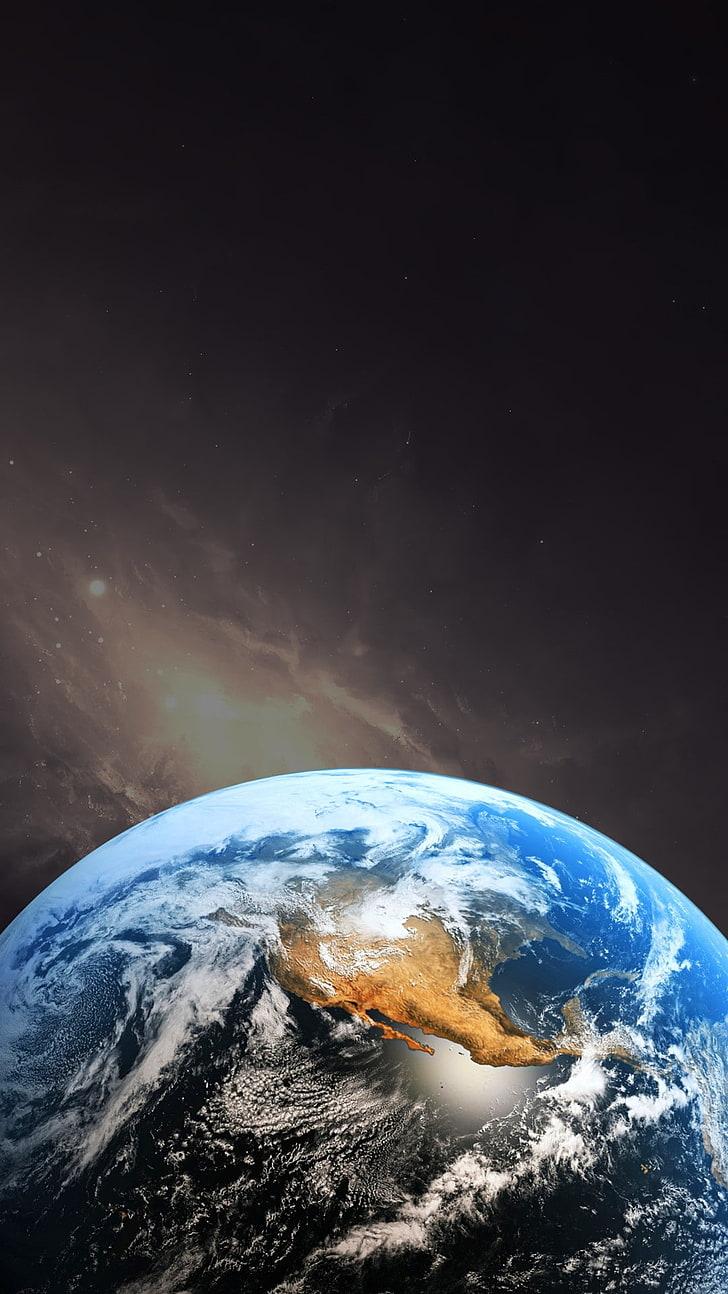 Earth planet portrait display 1080P, 2K, 4K, 5K HD wallpaper free download