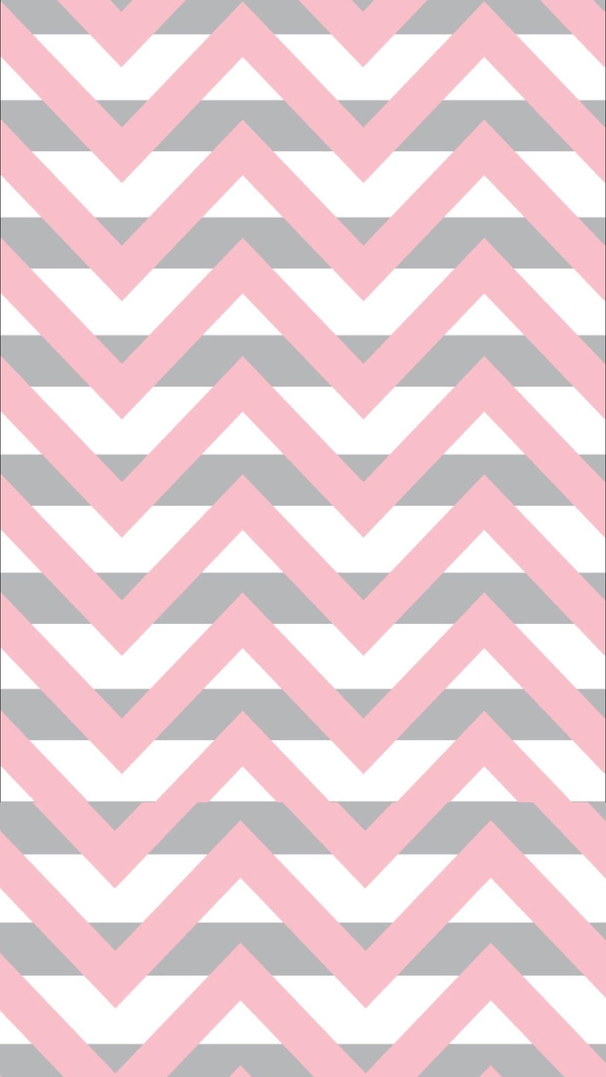 Coral Chevron Wallpaper