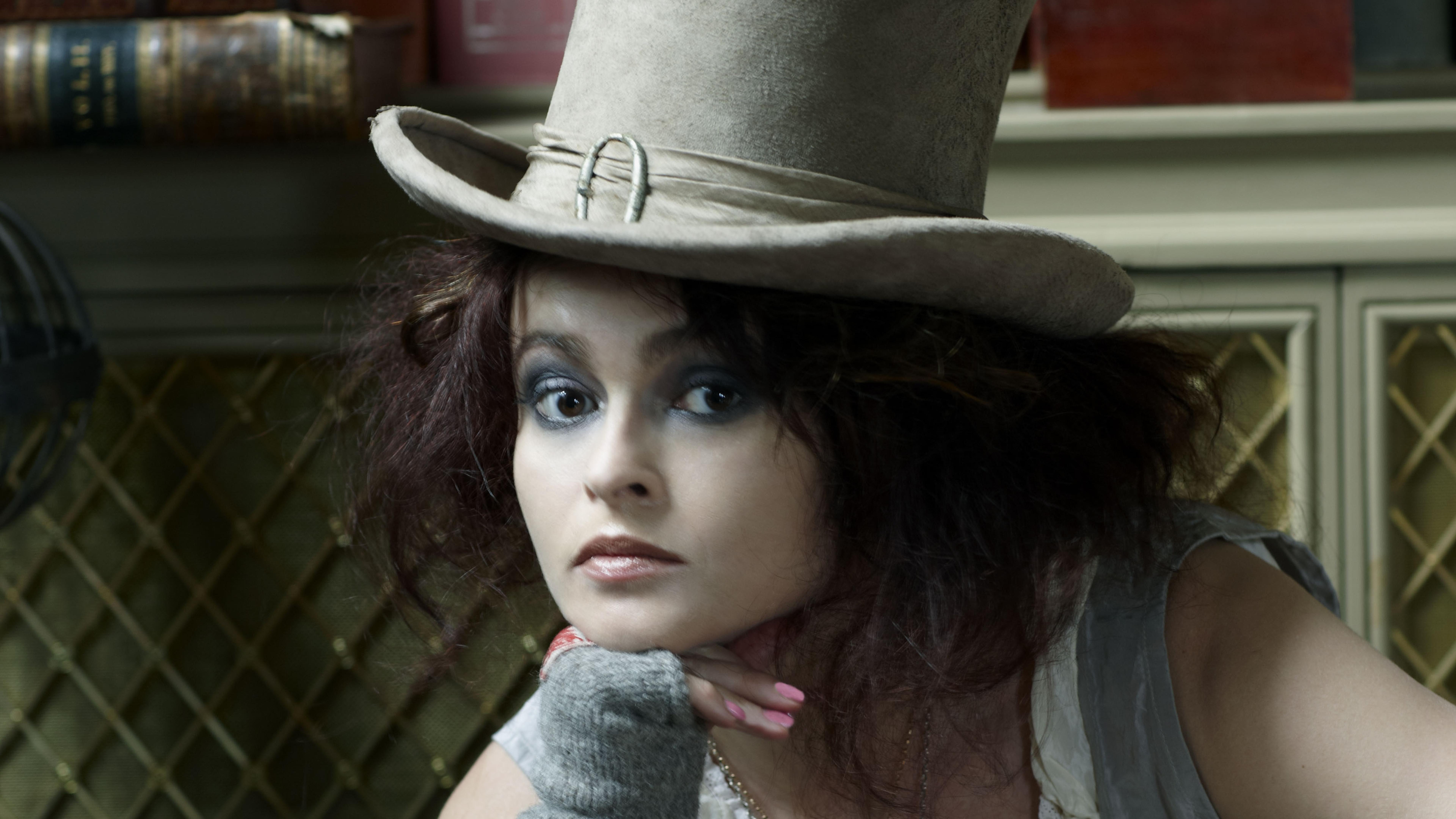 Helena Bonham Carter In Cap Image 8K Wallpaper