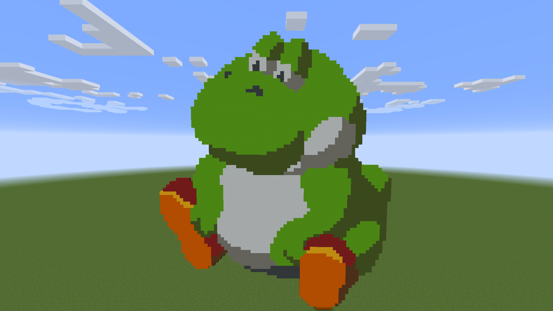 A fat Yoshi that made around and hour for me to make, enjoy