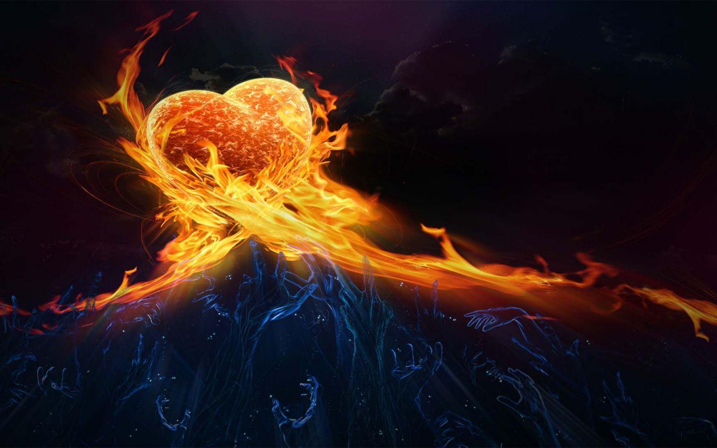 Heart On Fire HD Wallpaper. All is Wall