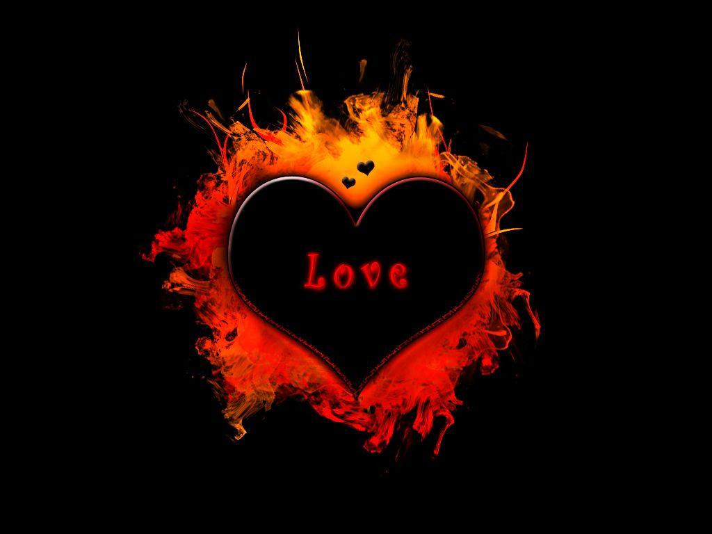 Blue love fire burning heart in blue .in.com