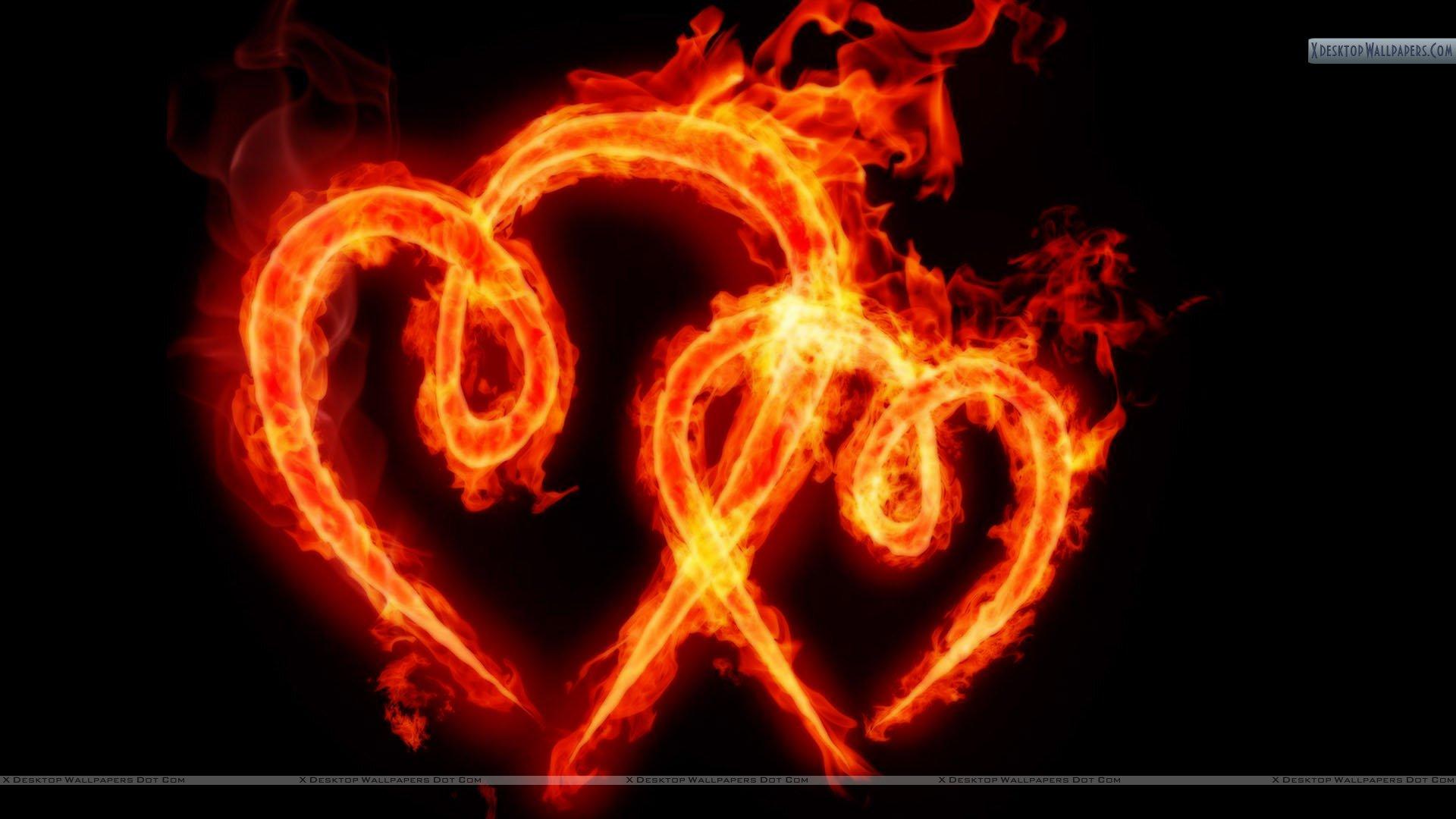 Heart with flames cool hearts on fire abtd clipart