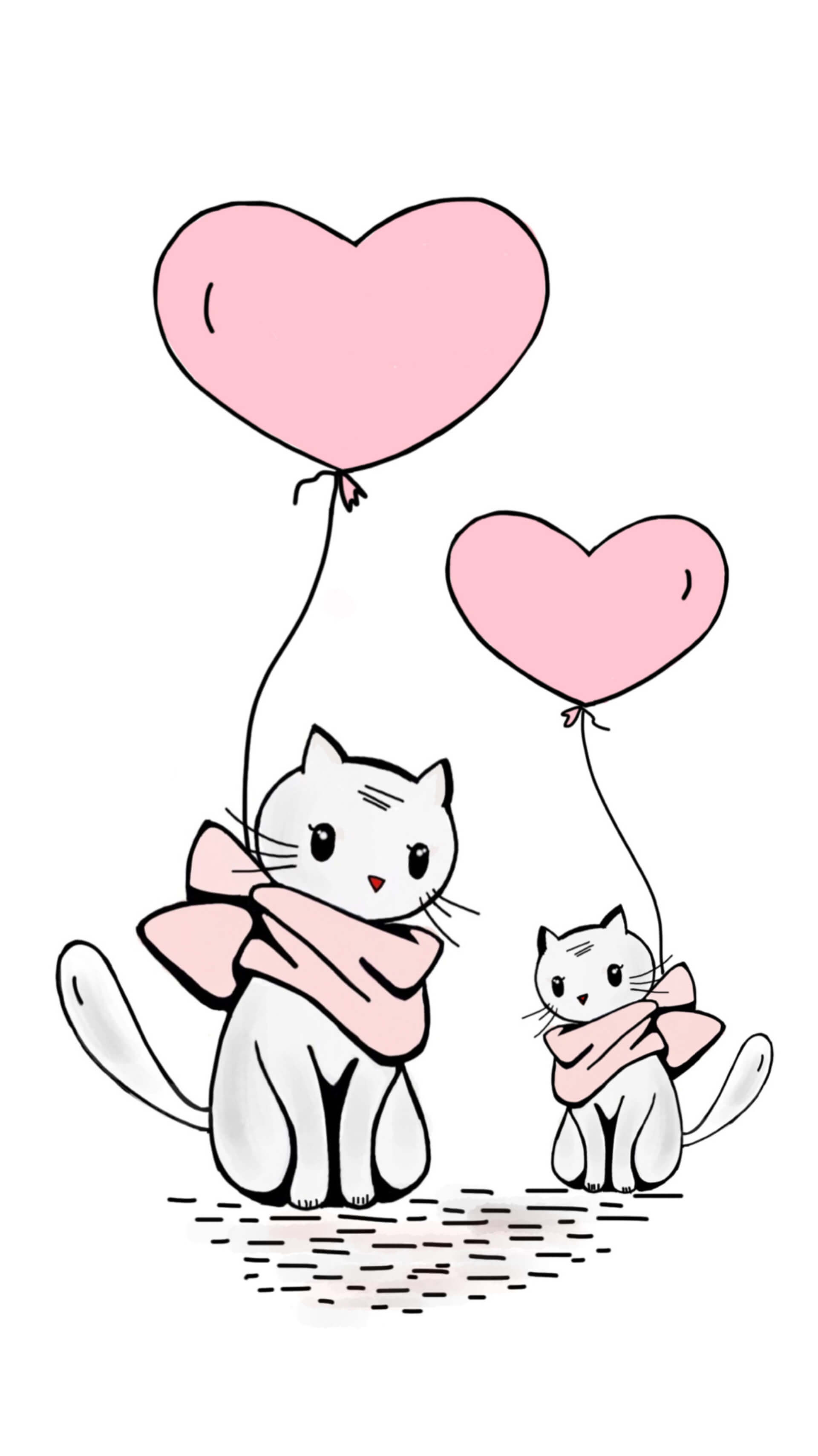 Cat balloon wallpaper