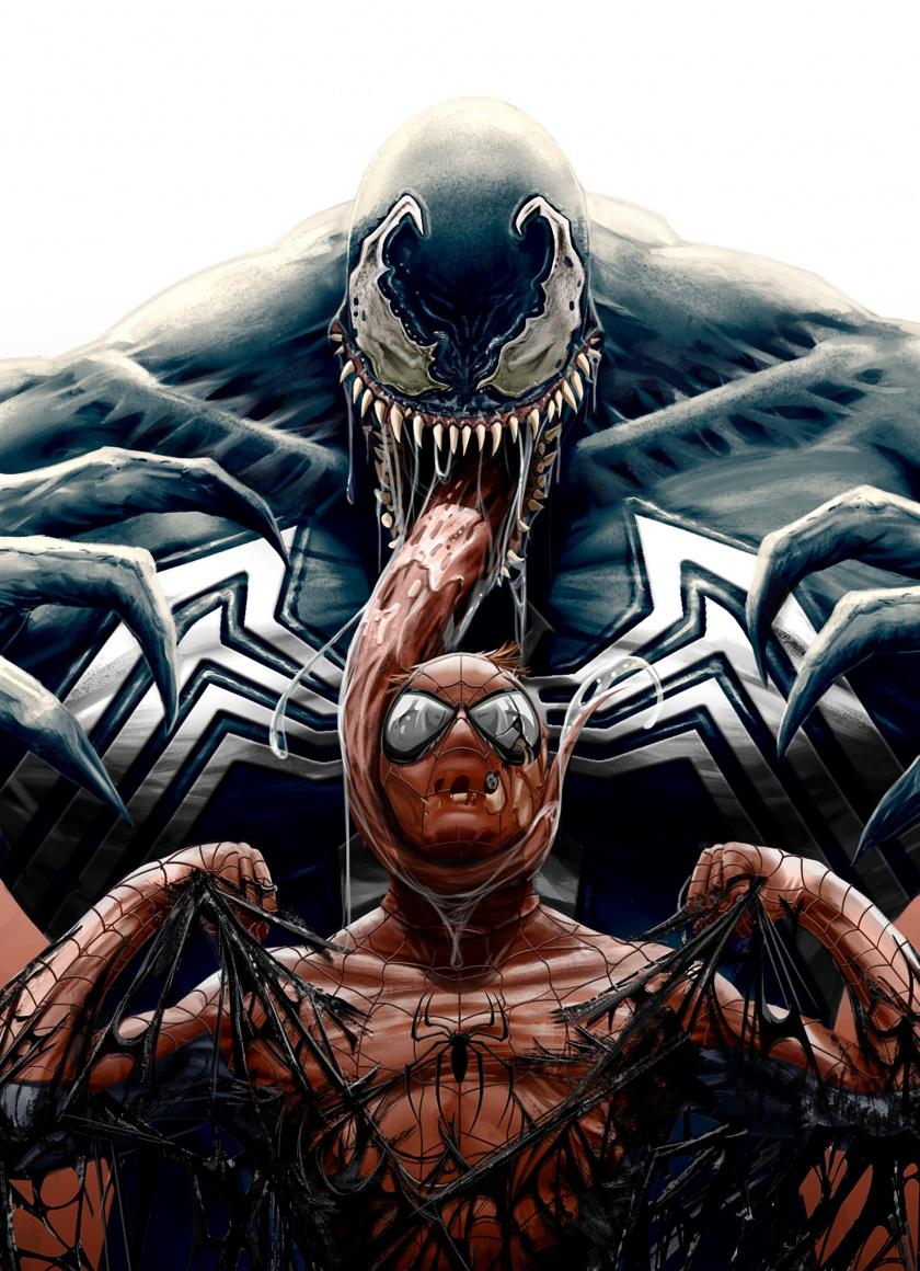 Download 840x1160 Wallpaper Spider Man, Venom, Marvel Comics