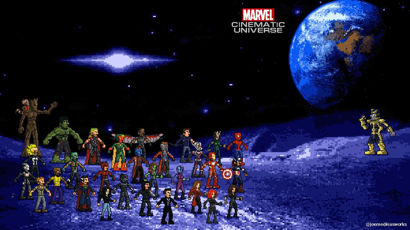 Marvel Cinematic Universe [Pixel Art] Wallpaper