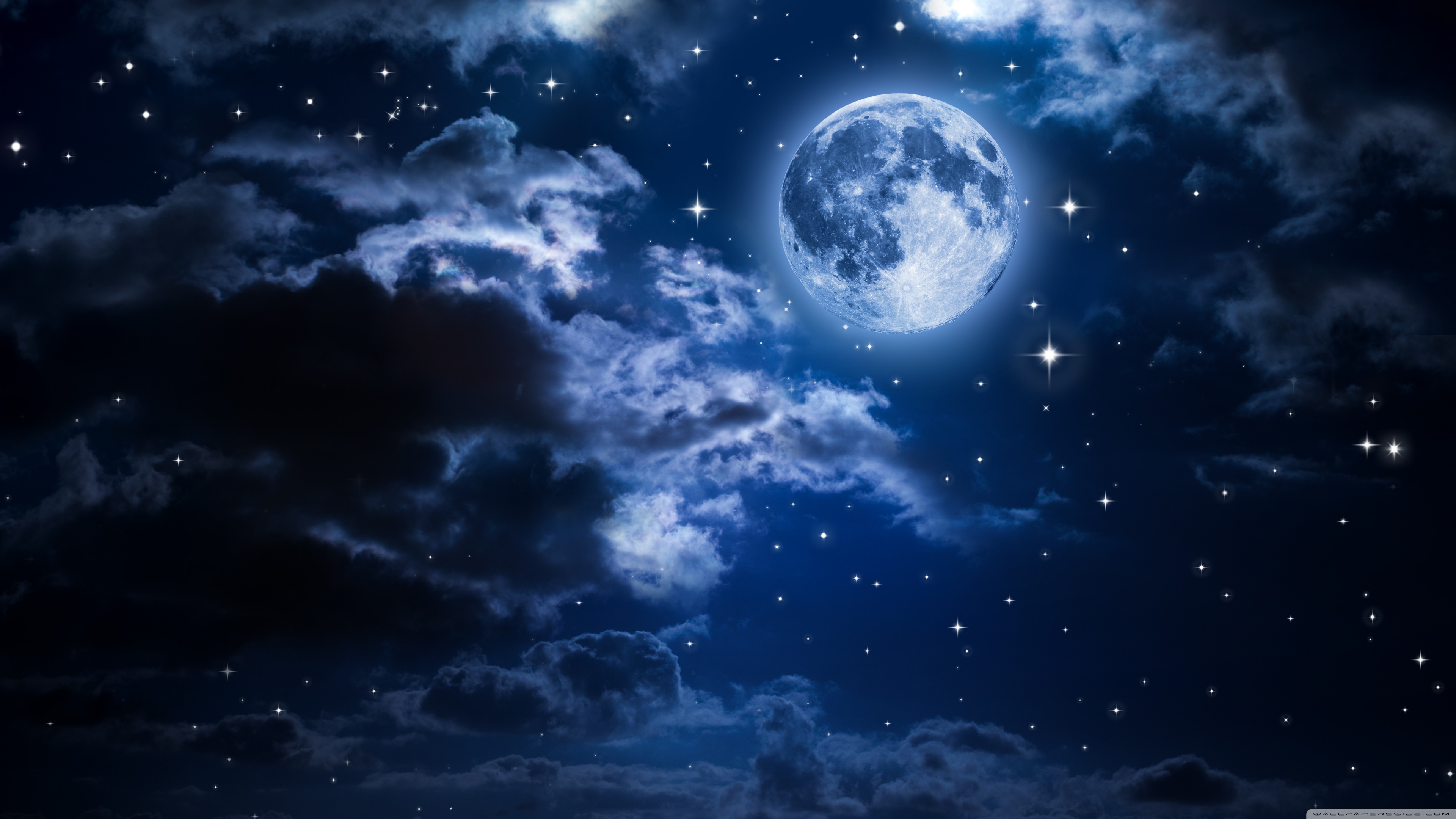 Uhd 16 - Sky Stars Moon Wallpaper