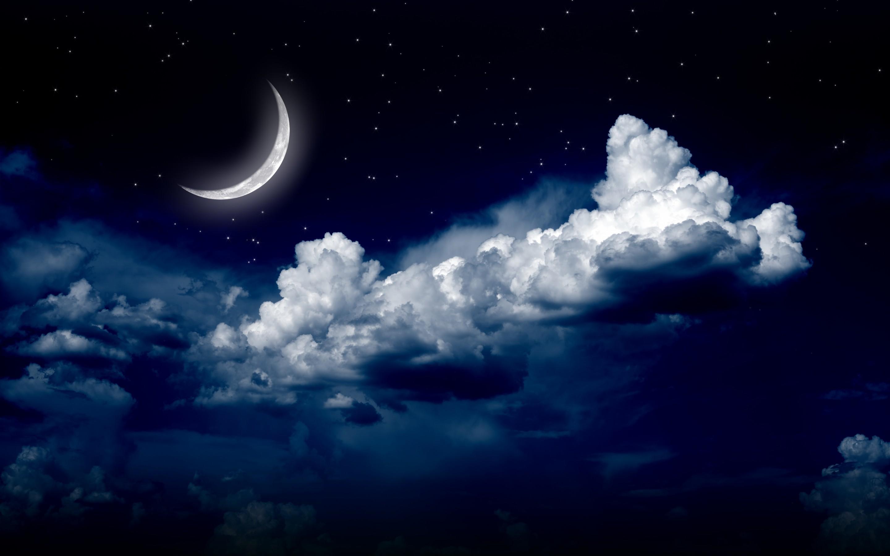 Sky moon night wallpaperx1800
