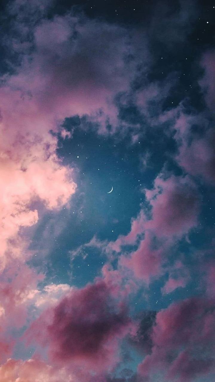 Download wallpaper 1350x2400 moon, clouds, night, dark, moonlight iphone  8+/7+/6s+/6+ for parallax hd background