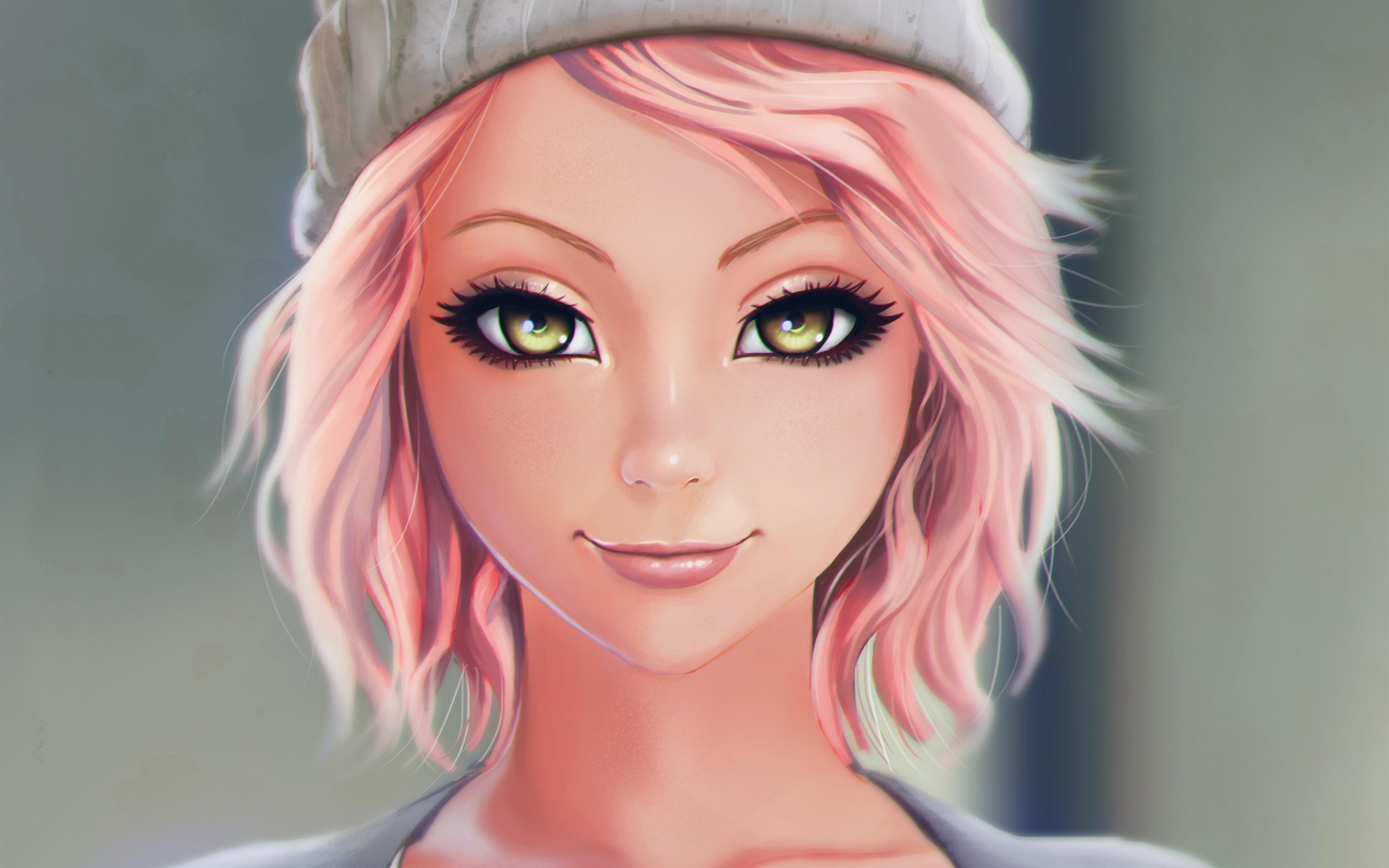 Beautiful Anime Girls With Pink Hair, HD Wallpaper