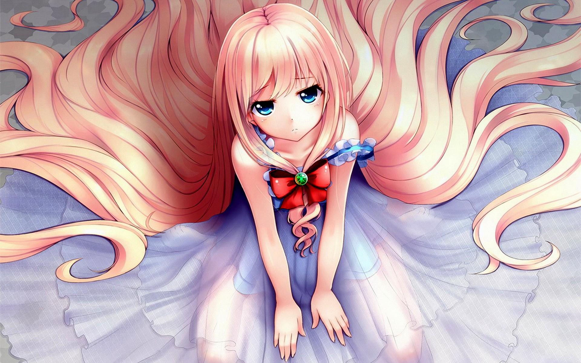 7. Anime Girl with Blue and Pink Hair Wallpaper - wide 4