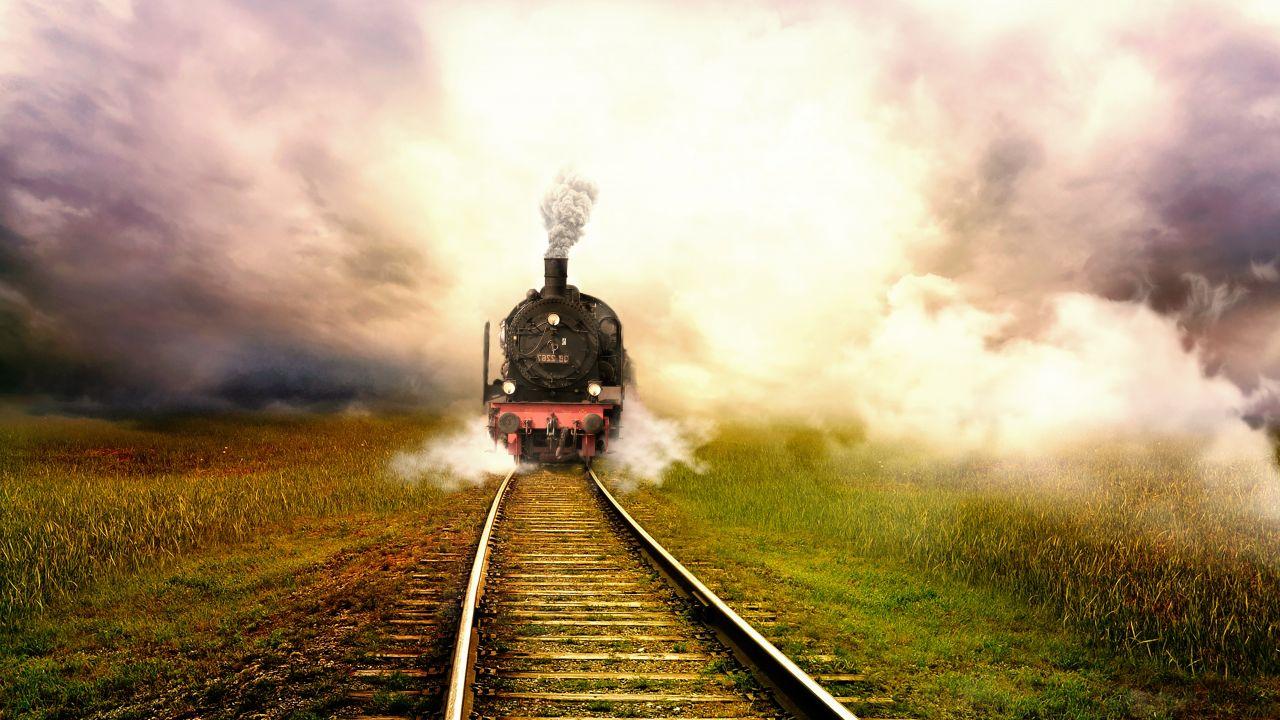 Wallpaper Train, Railroad, 4K, Photography