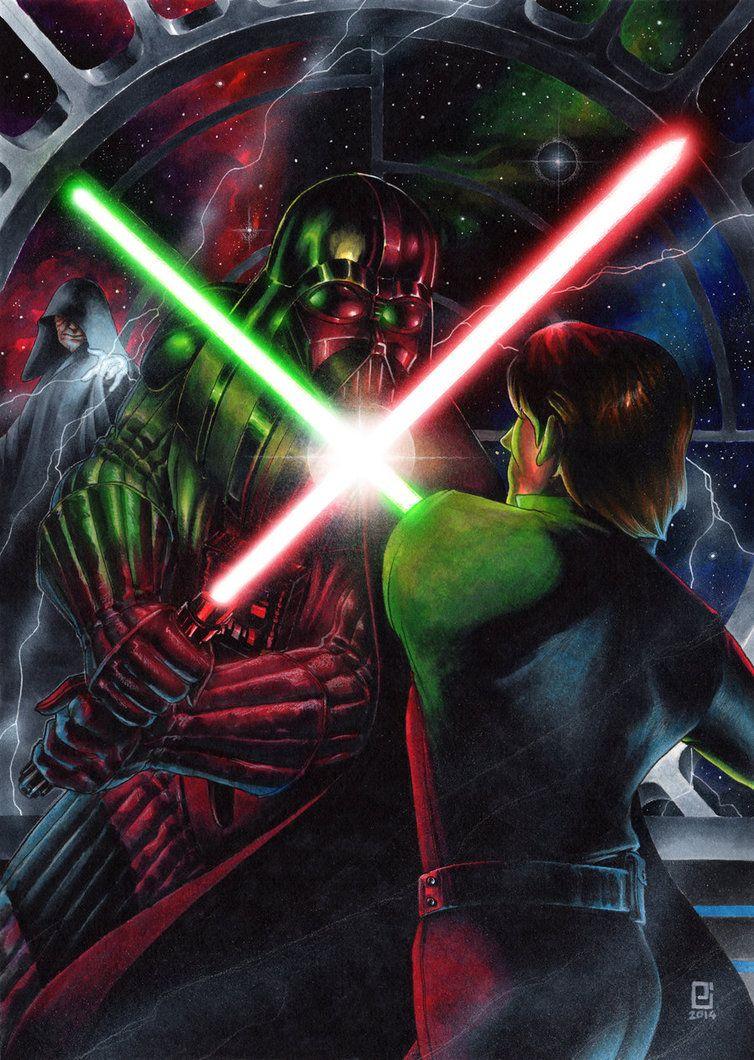 Luke vs Darth Vader by Peejay Catacutan. Amidala star wars