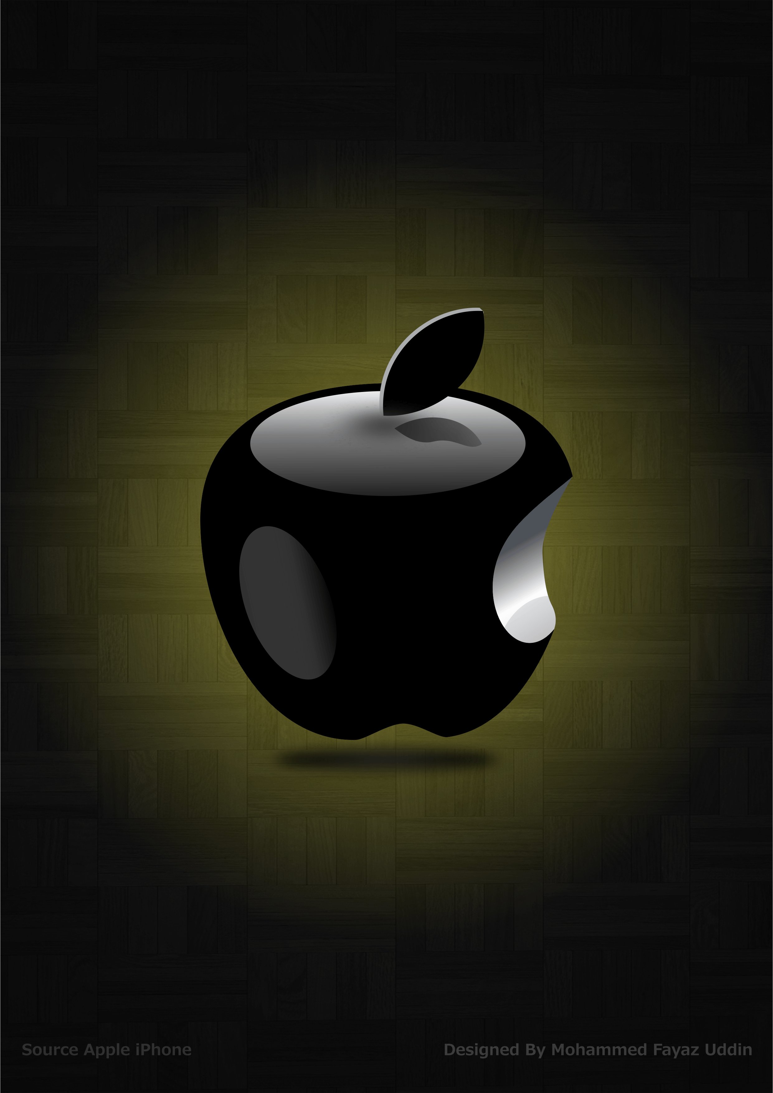 3D Apple Logo HD Wallpaper Design For iPhone & Android Mobiles