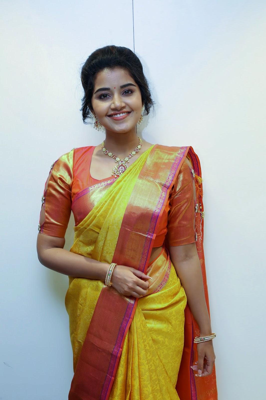 Anupama Parameswaran Saree Hot Latest Photo At AS Rao Nagar