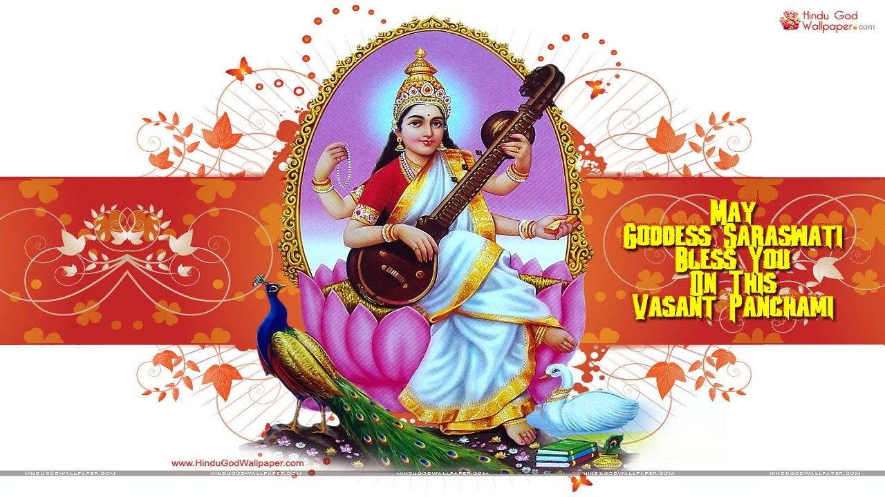 Hindu God Wallpaper for Desktop: Basant Panchami Wallpaper