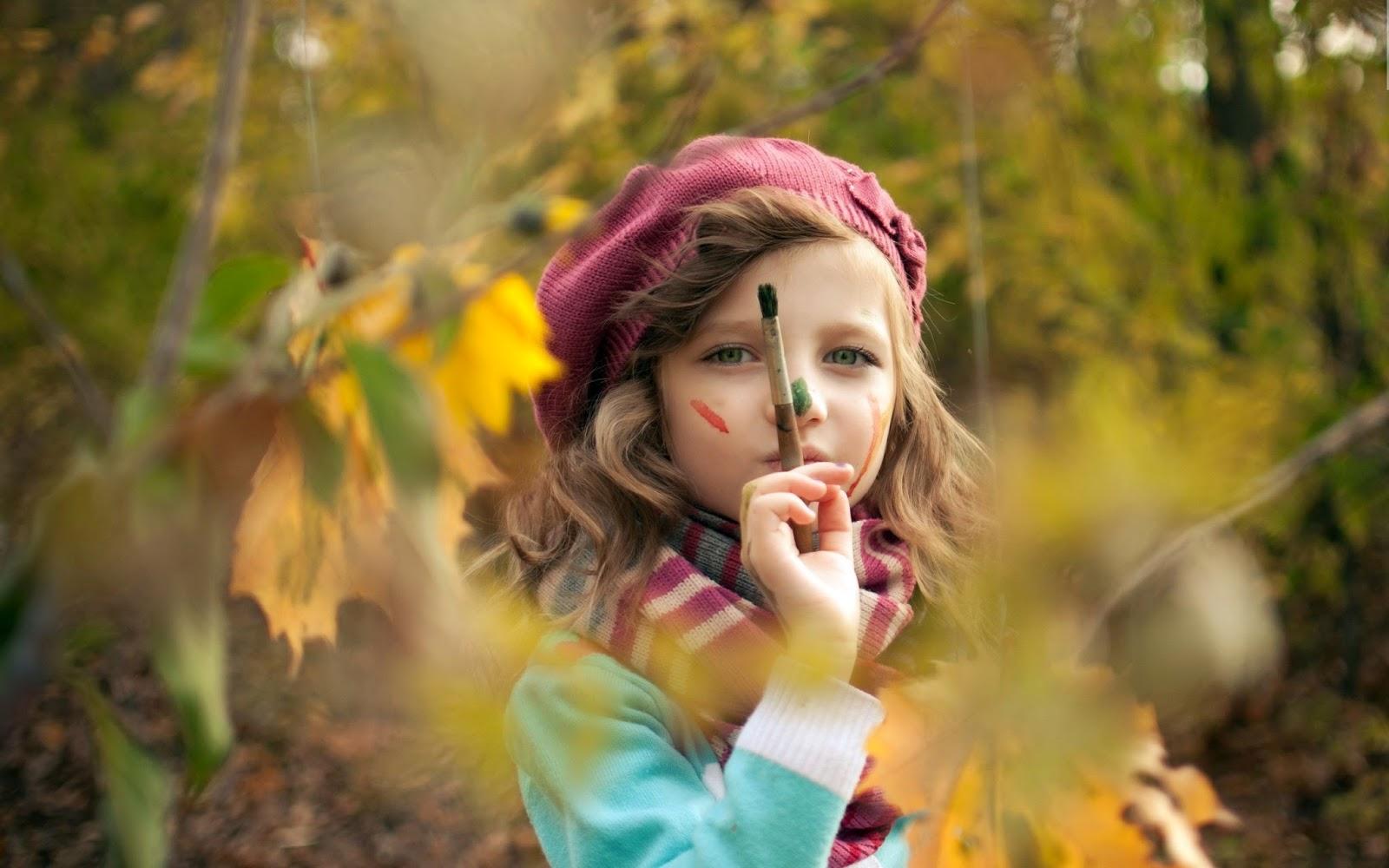 HD Wallpaper: Cute Kid In Autumn