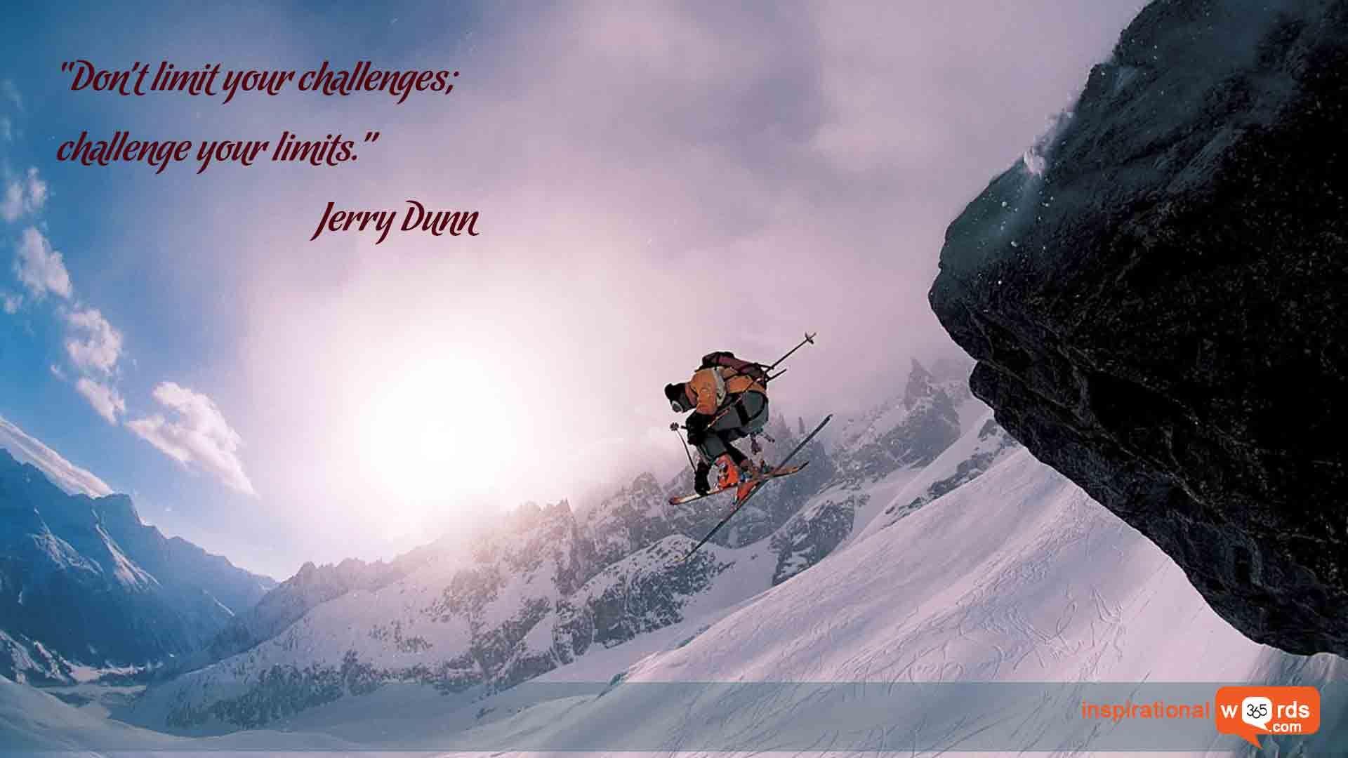 Inspirational Wallpaper Quote by Jerry Dunn “Don't limit
