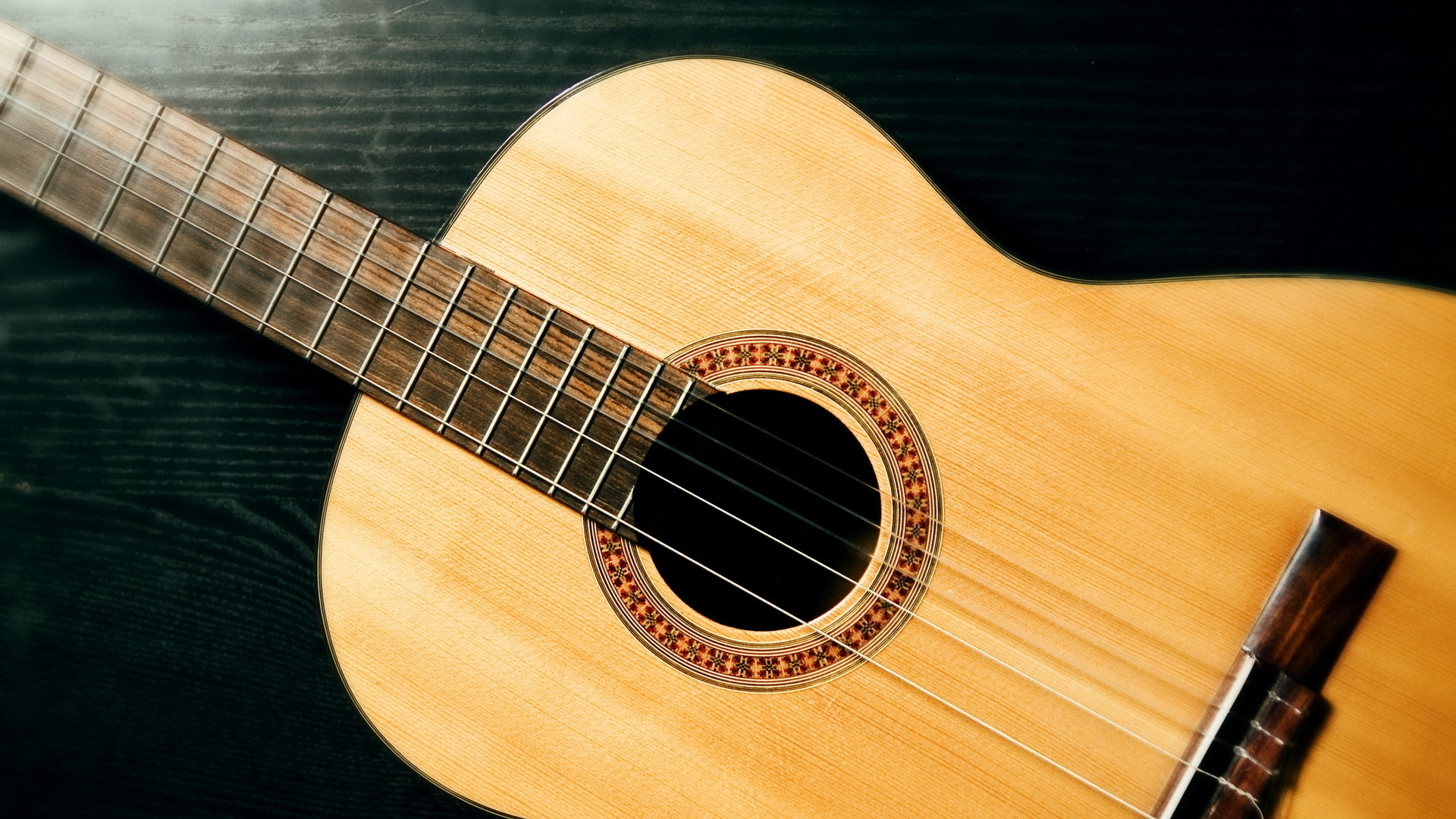 High Resolution Black Acoustic Guitar Wallpaper Pin