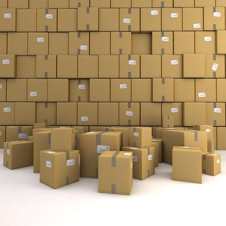 Free download Huge pile of cardboard boxes forming a wall