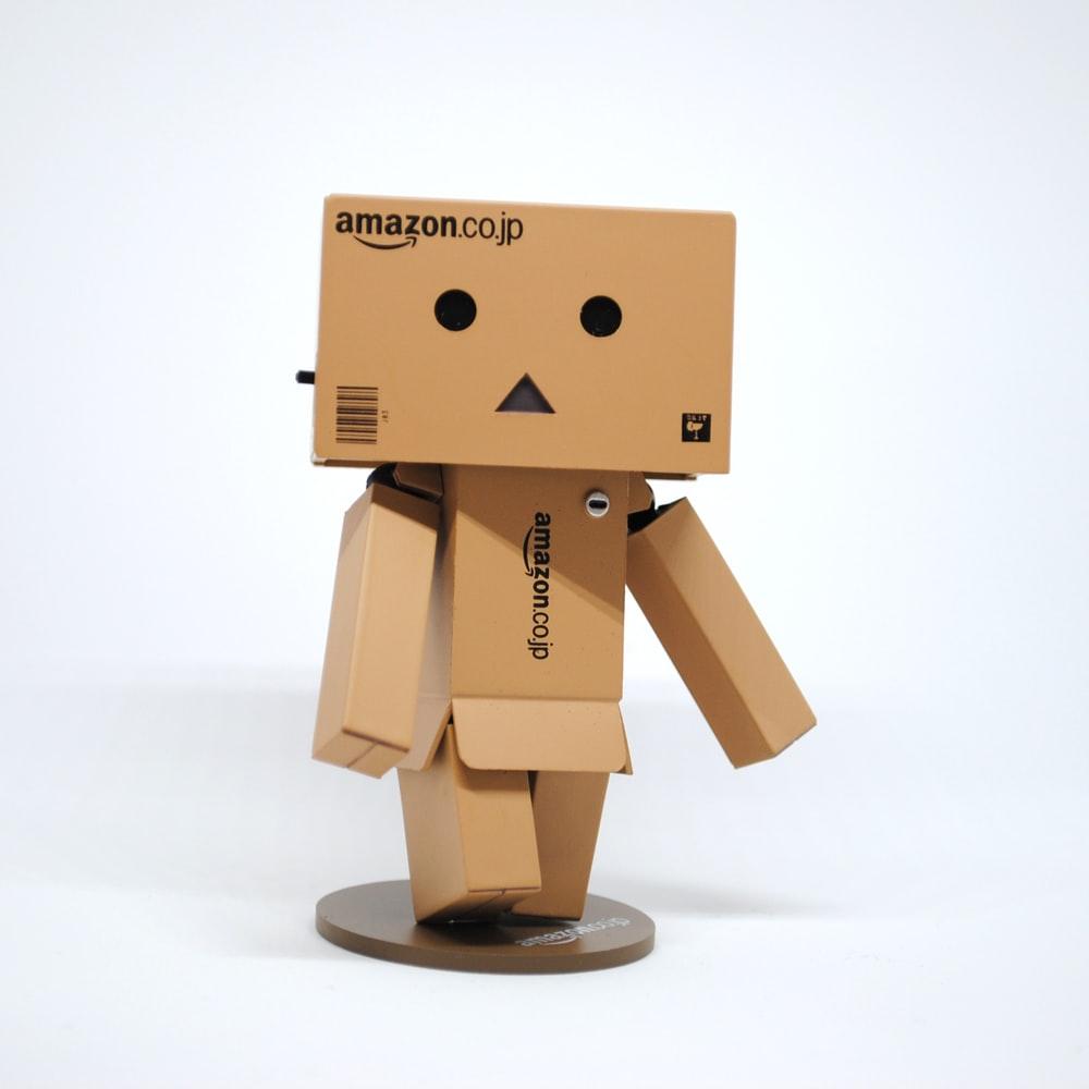 Amazon cardboard box character figurine photo