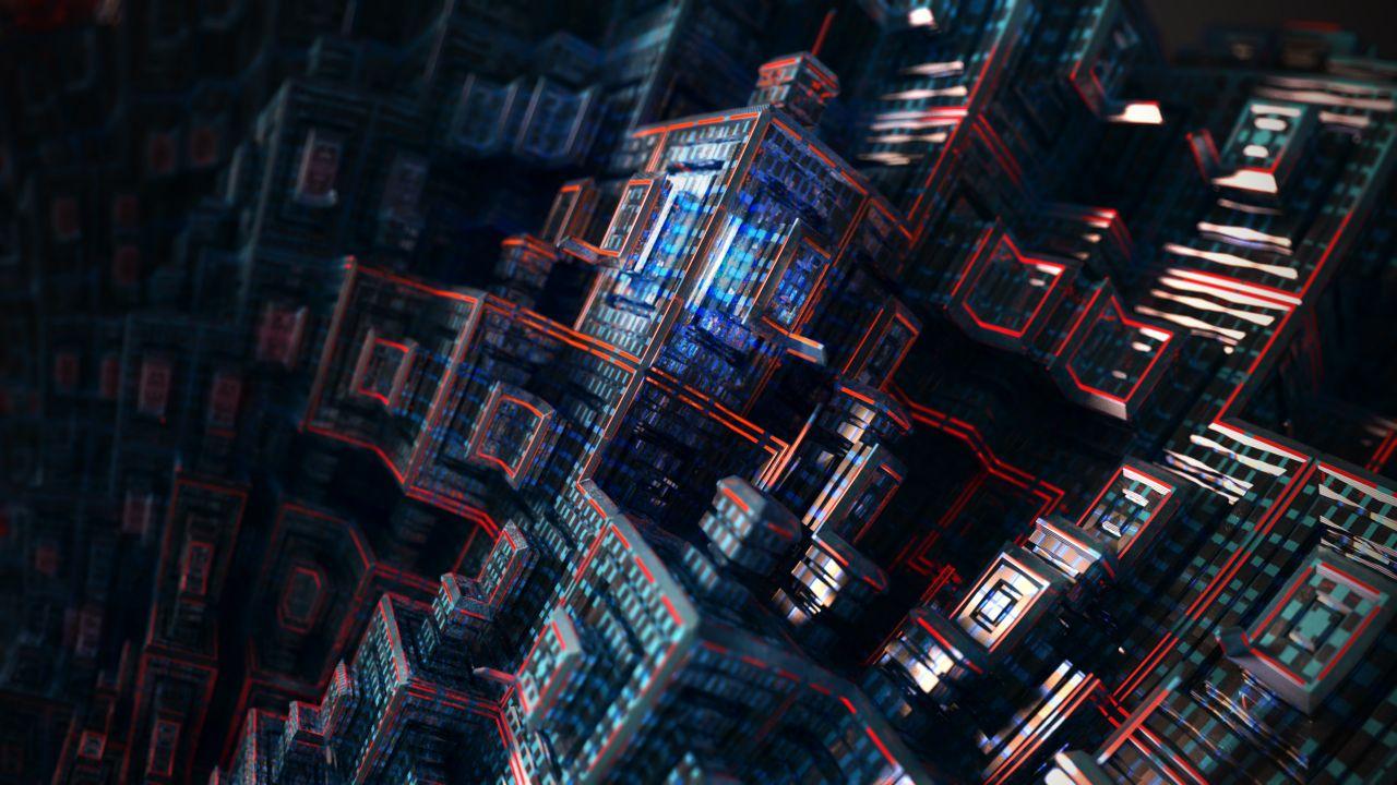 Wallpaper Cubes, 3D, Dark, 4K, Abstract
