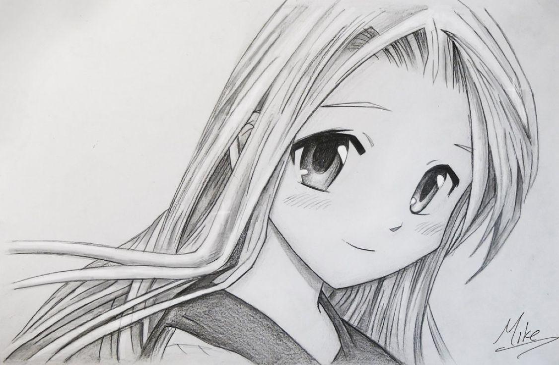 Anime Girl Draw, HD wallpaper