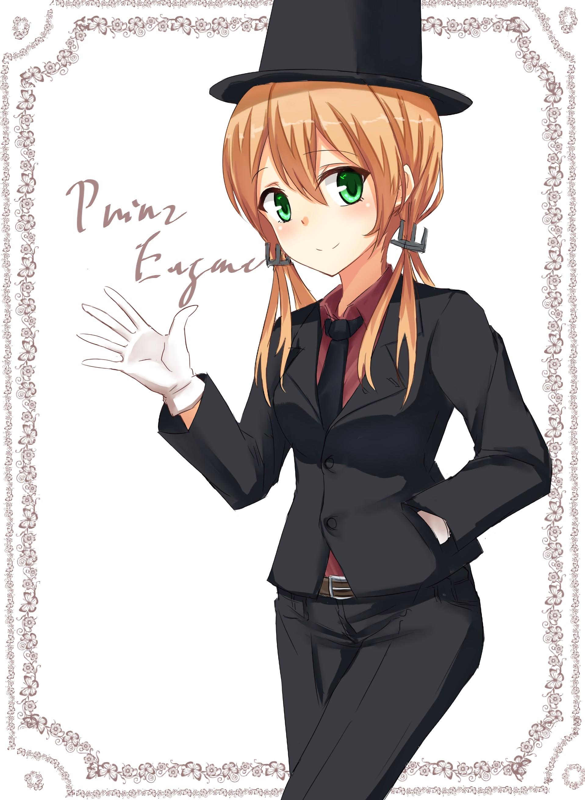 long hair, Blonde, Green eyes, Anime, Anime girls, Kantai