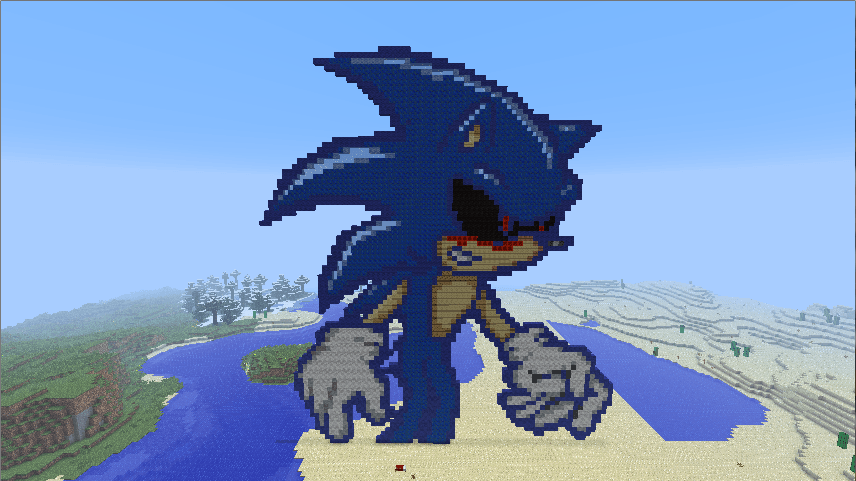 Sonic.EXE Minecraft. Minecraft pixel art, Tails doll, Pixel art.EXE! Minecraft Wallpaper