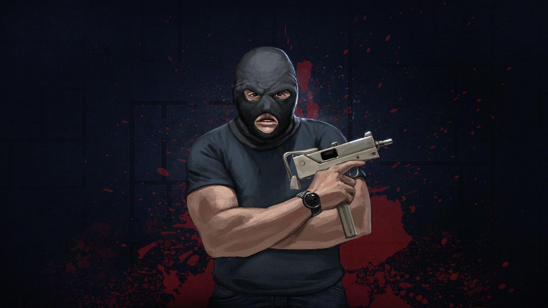 Armed criminal. Wallpaper from Door Kickers