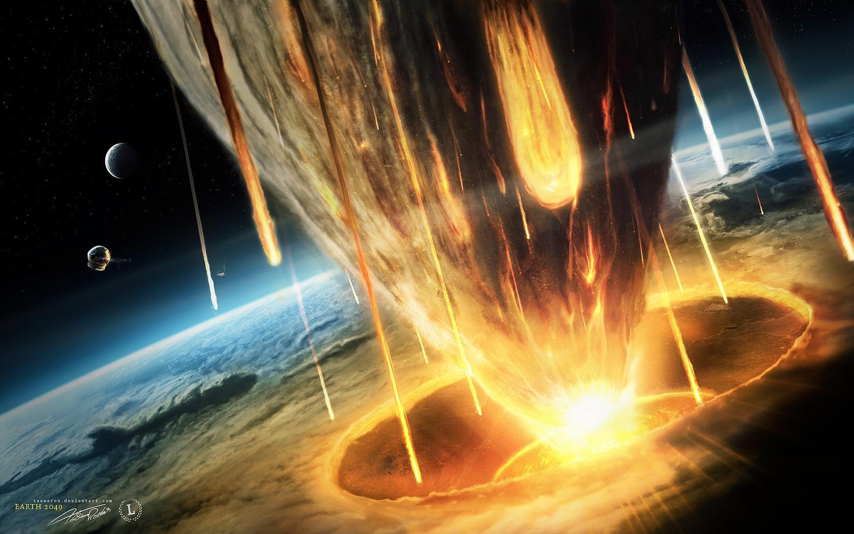 Wallpaper Earth asteroid doomsday 1680x1050 HD Picture, Image
