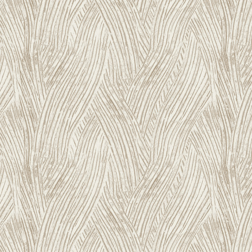 Woven Wallcovering in White Gold Wallpaper